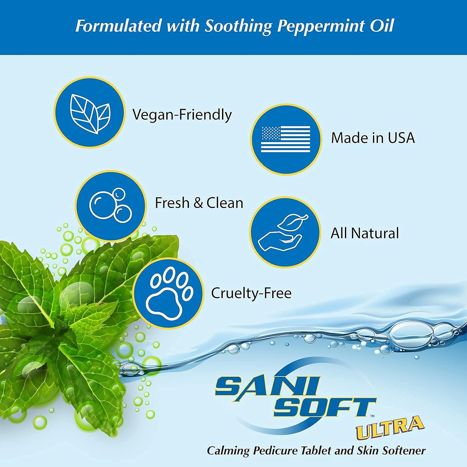 Sanicare Sani-Soft Peppermint Tablets with Peppermint Oil and Aloe Vera - 150 Tabs