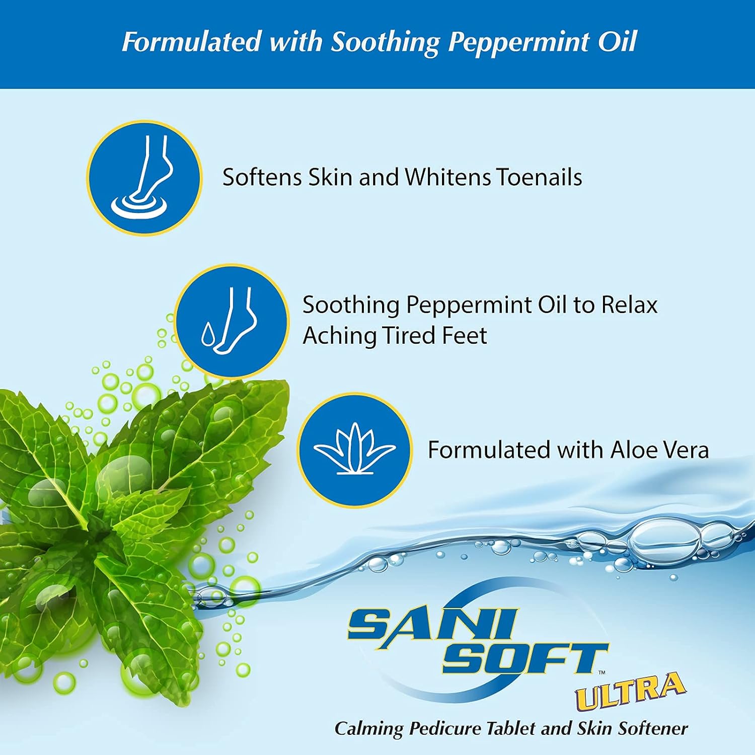 Sanicare Sani-Soft Peppermint Tablets with Peppermint Oil and Aloe Vera - 150 Tabs