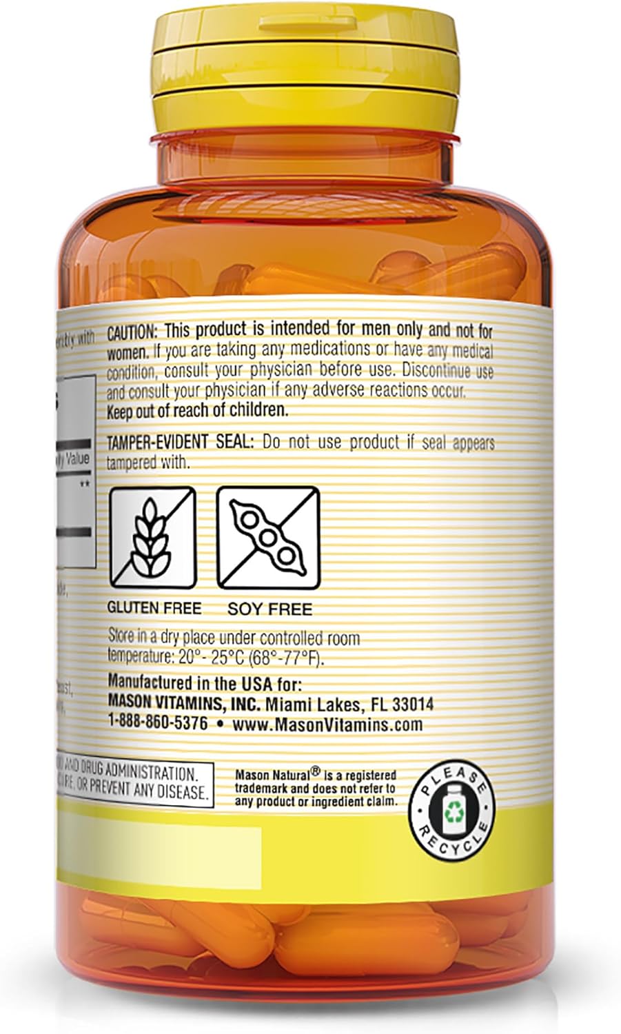 Saw Palmetto 500mg Capsules for Prostate Health & Urinary Function - 90 Count by MASON NATURAL