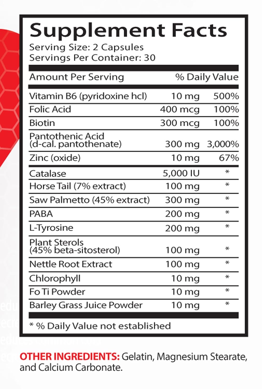 Saw Palmetto and Nettle Root Anti-Gray Hair Supplement for Men and Women - Hair Loss Prevention and Gray Hair Reversal Formula - 2 Bottles, 120 Capsules by Healthy Supplements LLC