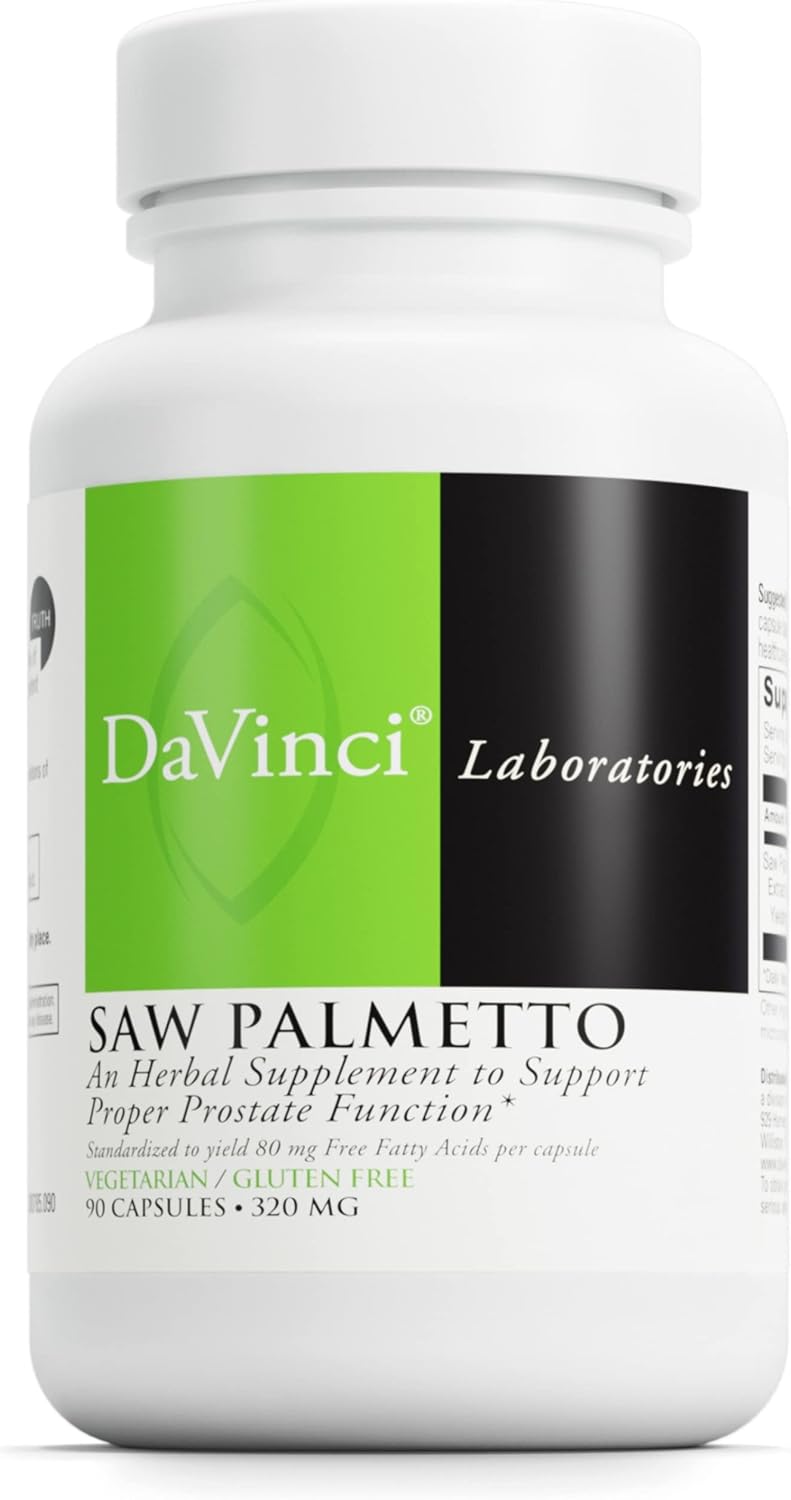 Saw Palmetto Dietary Supplement for Prostate Health, Premenstrual Support, and Lactation - 90 Vegetarian Capsules