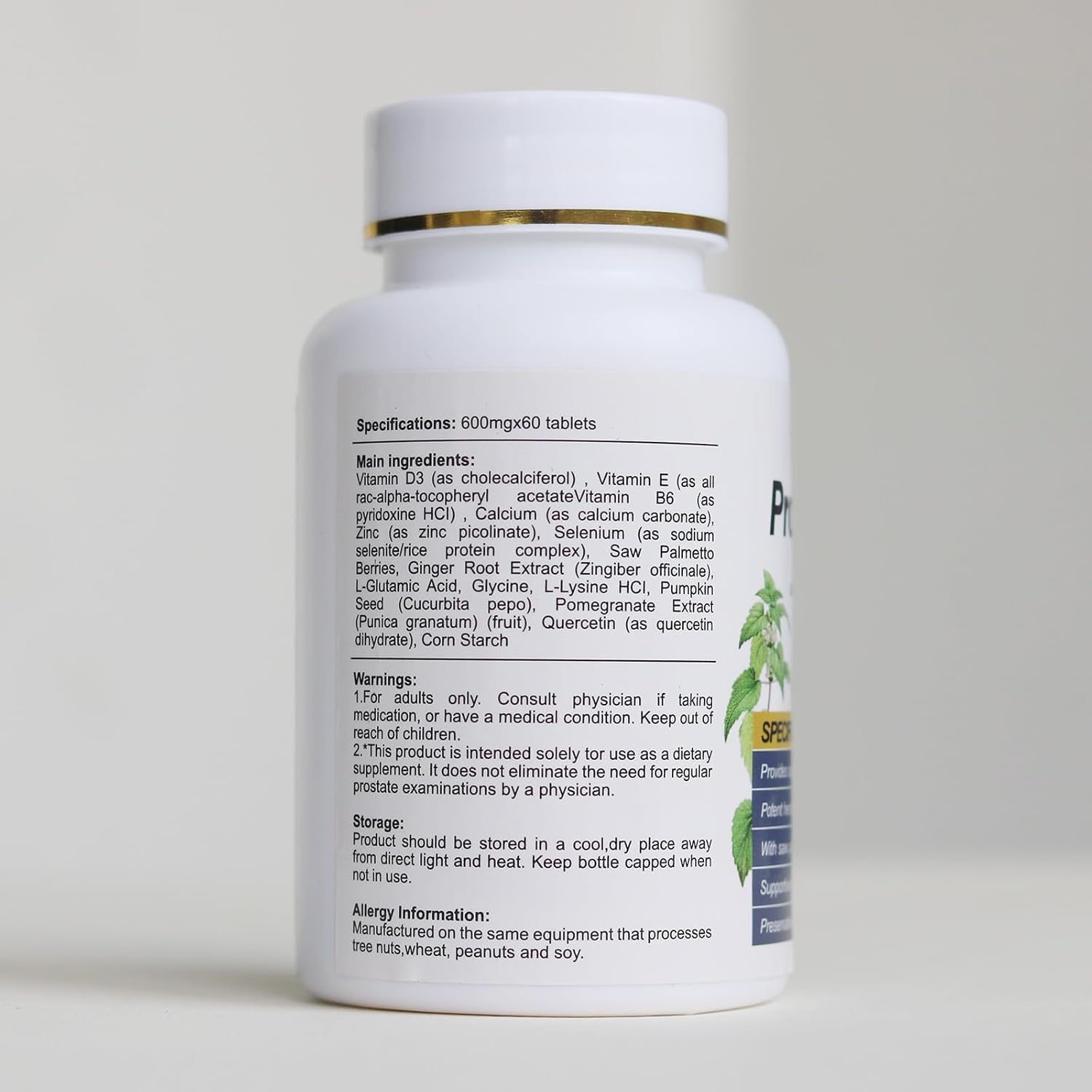 Saw Palmetto Prostate Health Supplements for Men - 60 Tablets for Bladder & Urinary Relief