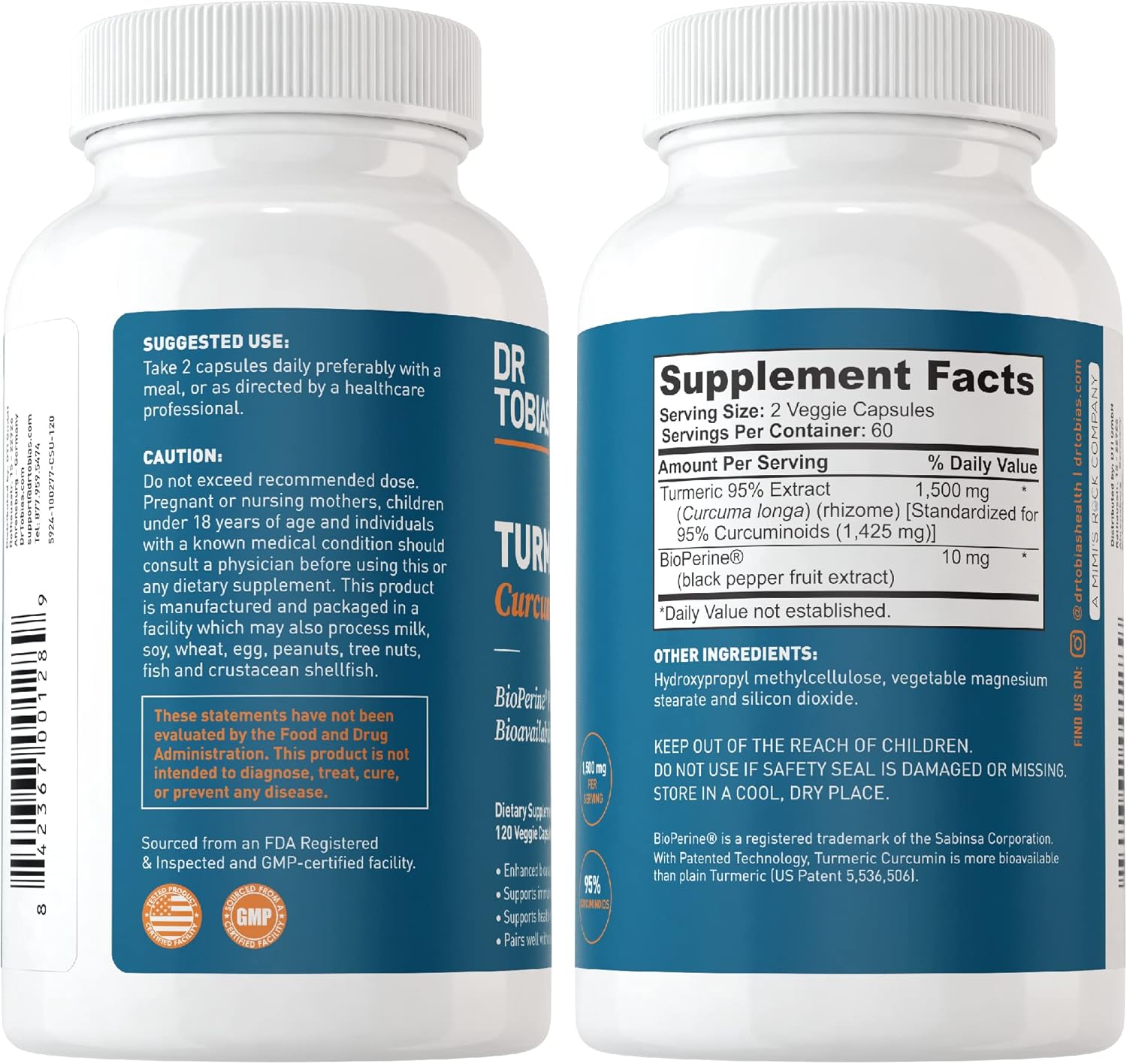Saw Palmetto & Turmeric Curcumin Supplement for Immune Health, Joint Support, and Hormonal Balance, Non-GMO Formula for Men and Women
