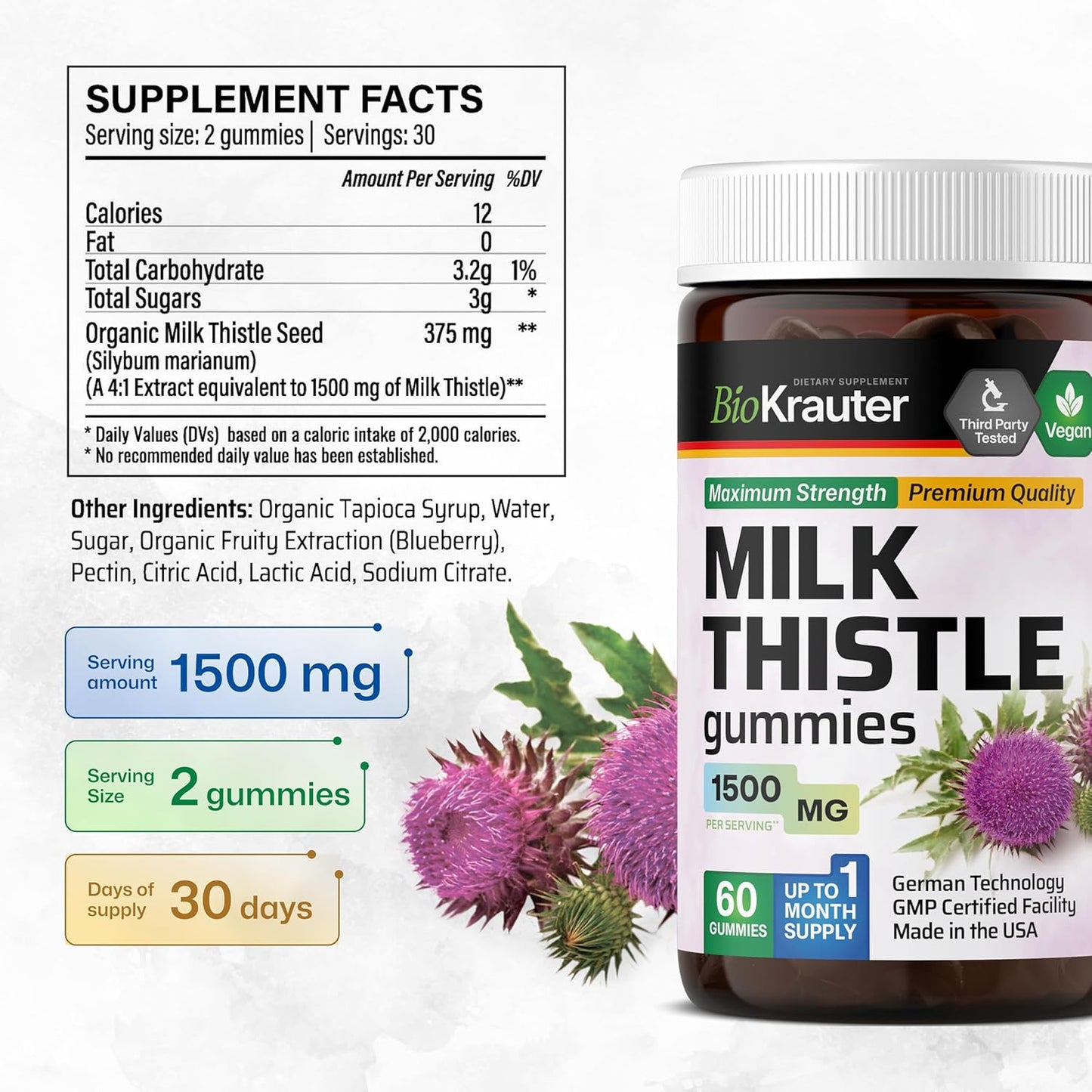 Schisandra Tincture and Milk Thistle Gummies Bundle - 4 Fl. Oz. and 60 Gummies