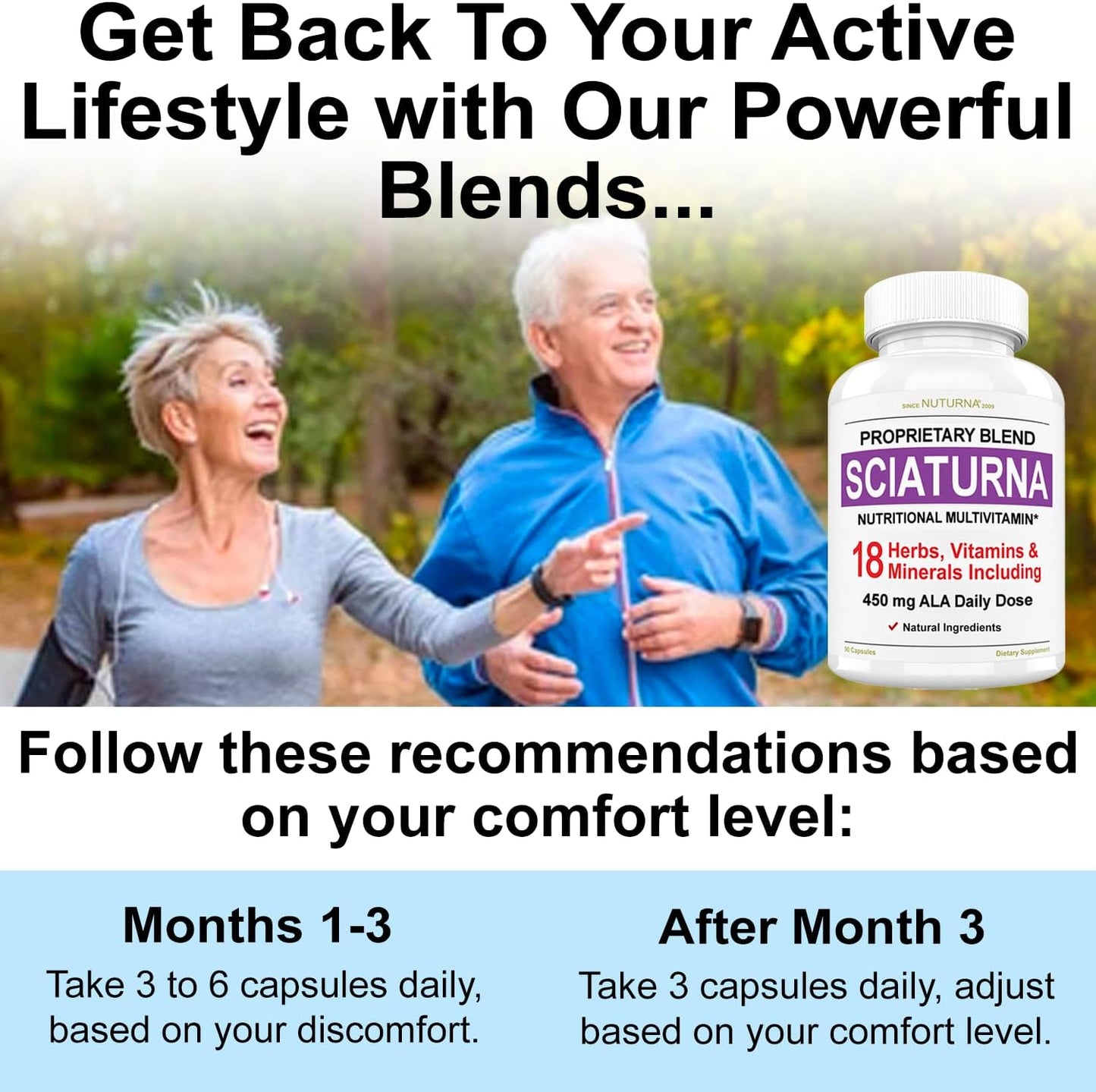 Sciatic Nerve Relief Support Supplement with Alpha Lipoic Acid - Natural Formula for Lower Back, Hip, Lumbar, Leg Pain - 90 Capsules