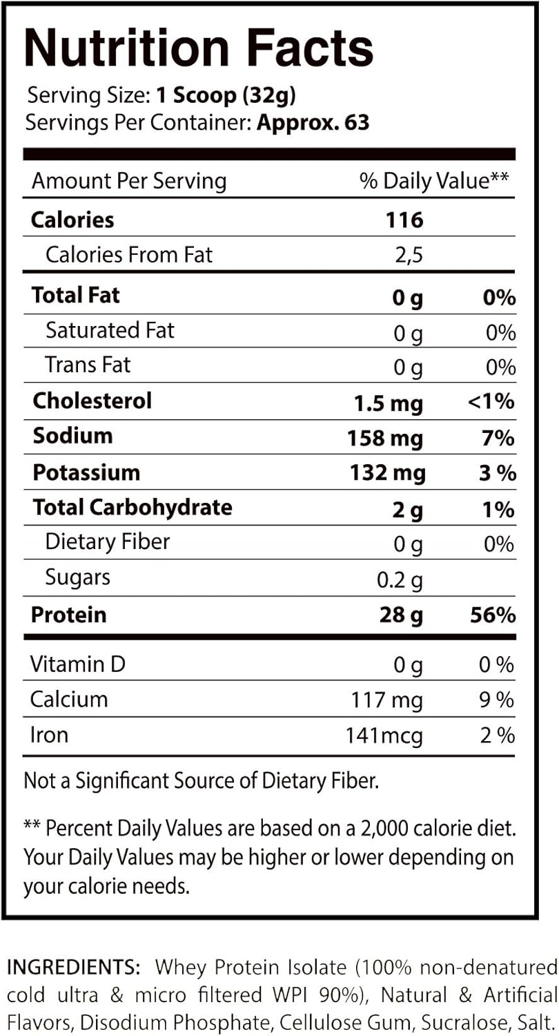 Scilabs Nutrition Iso Fuzion 100% Whey Isolate Protein Powder - White Choco Blueberry Cobbler Flavor - 4.4lb Container