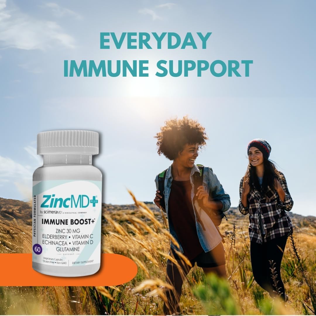 Scimera Bioscience Immune Support Supplement with Zinc, Elderberry, Vitamin C, D, Echinacea - 60 CT