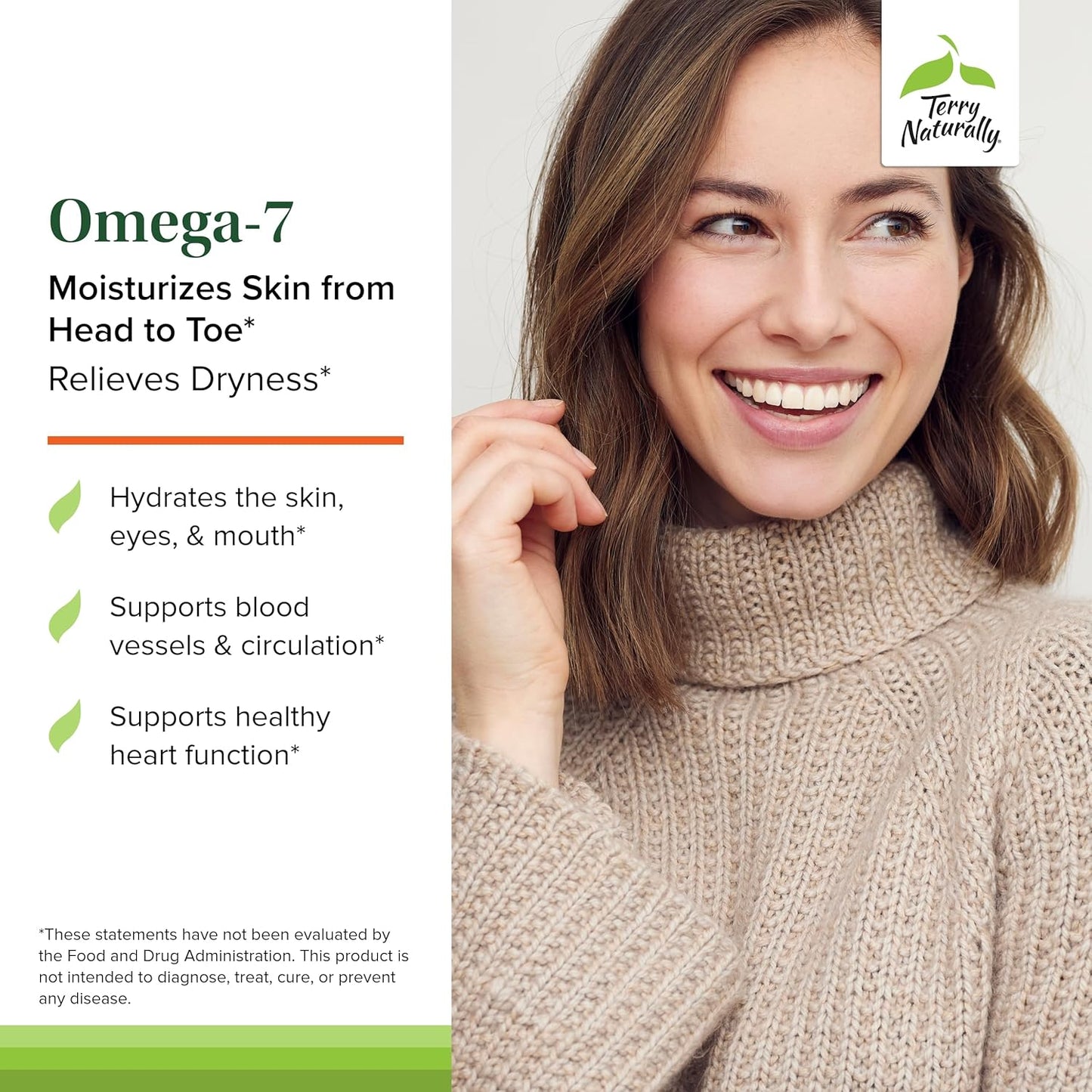 Sea Buckthorn Supplement with Omega-7 for Skin Moisturization - 60 Softgels, Non-GMO & Gluten Free - 60 Servings