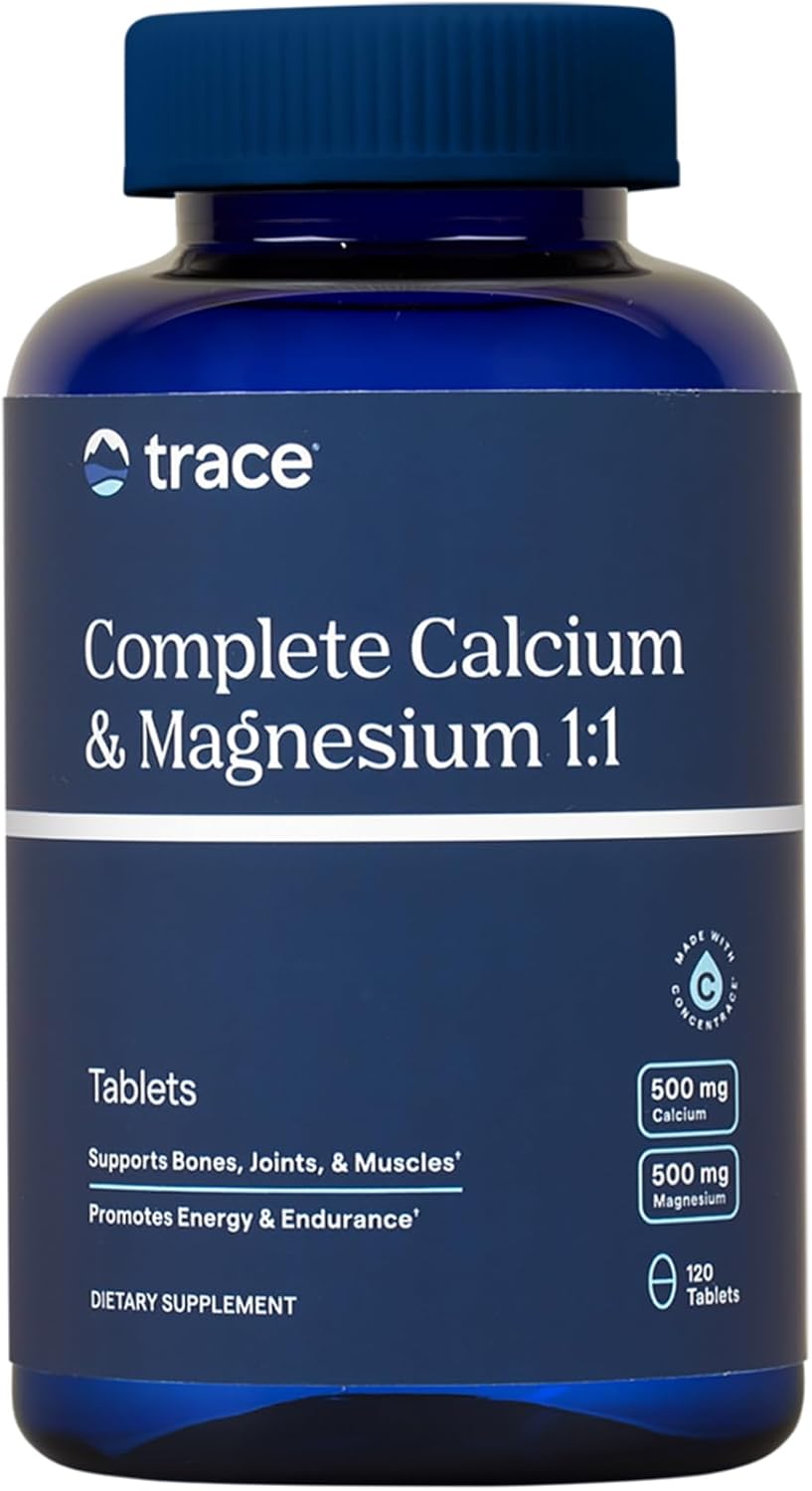 Sea Mineral Formula: Complete Calcium & Magnesium Supplement for Bone & Immune Health - 120 Tablets