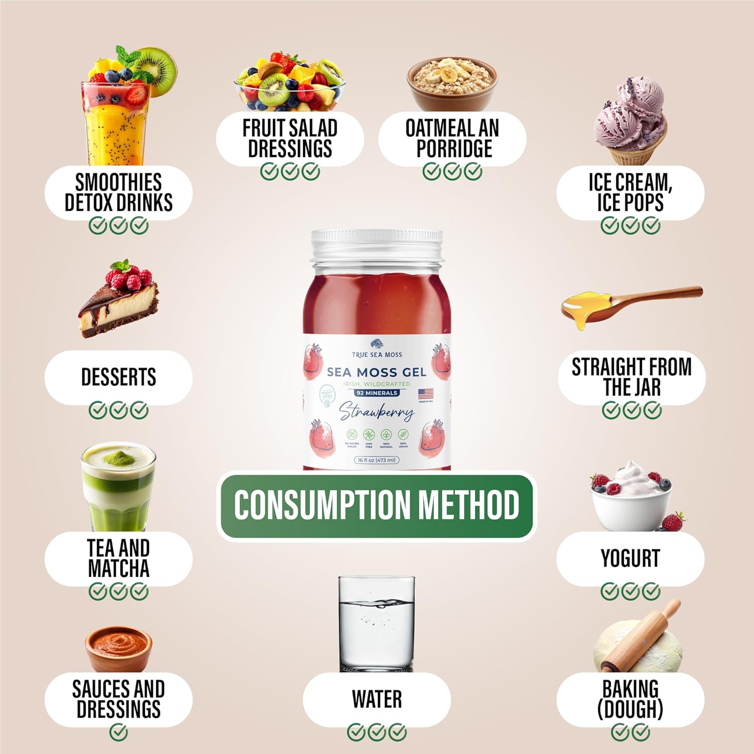 Sea Moss Soap with Coffee, Vanilla, Coconut, Oatmeal, Honey, and Strawberry Gel