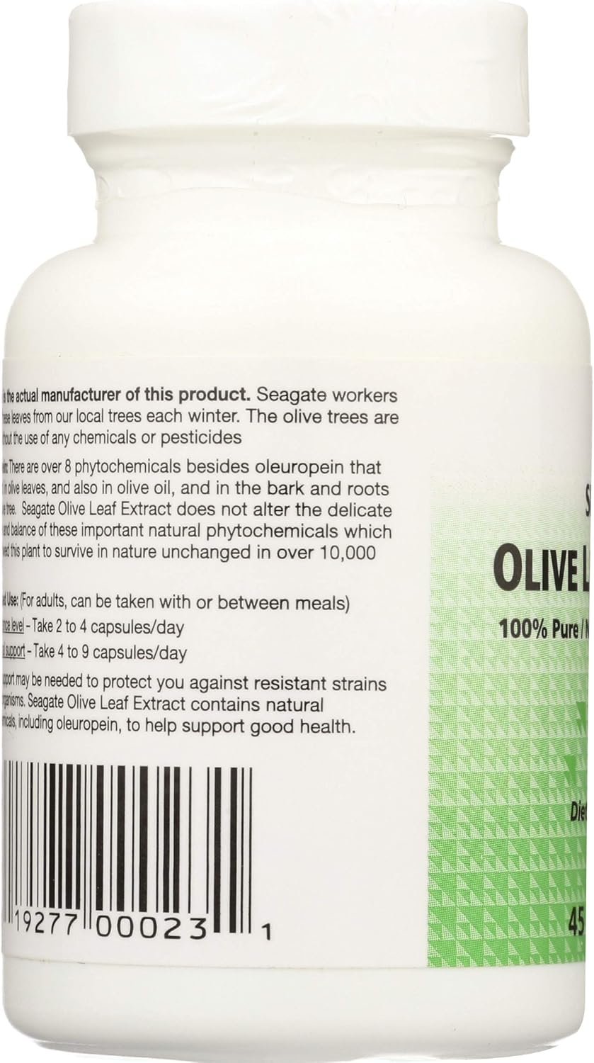 Seagate Olive Leaf Extract Capsules - 450mg, 45 Count