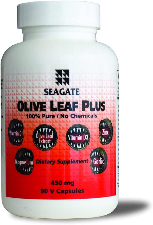 Seagate Olive Leaf Plus Supplement 450mg - 90 Vegetarian Capsules
