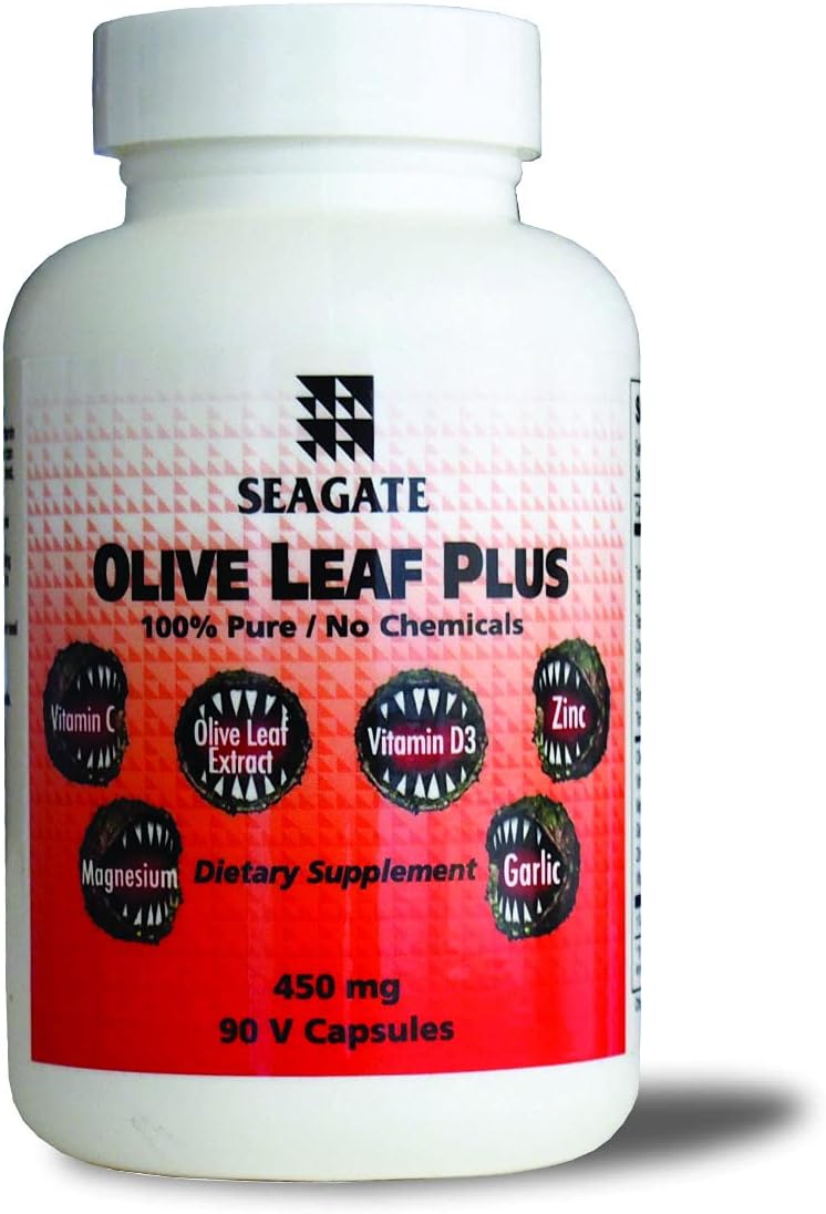 Seagate Olive Leaf Plus Supplement 450mg - 90 Vegetarian Capsules
