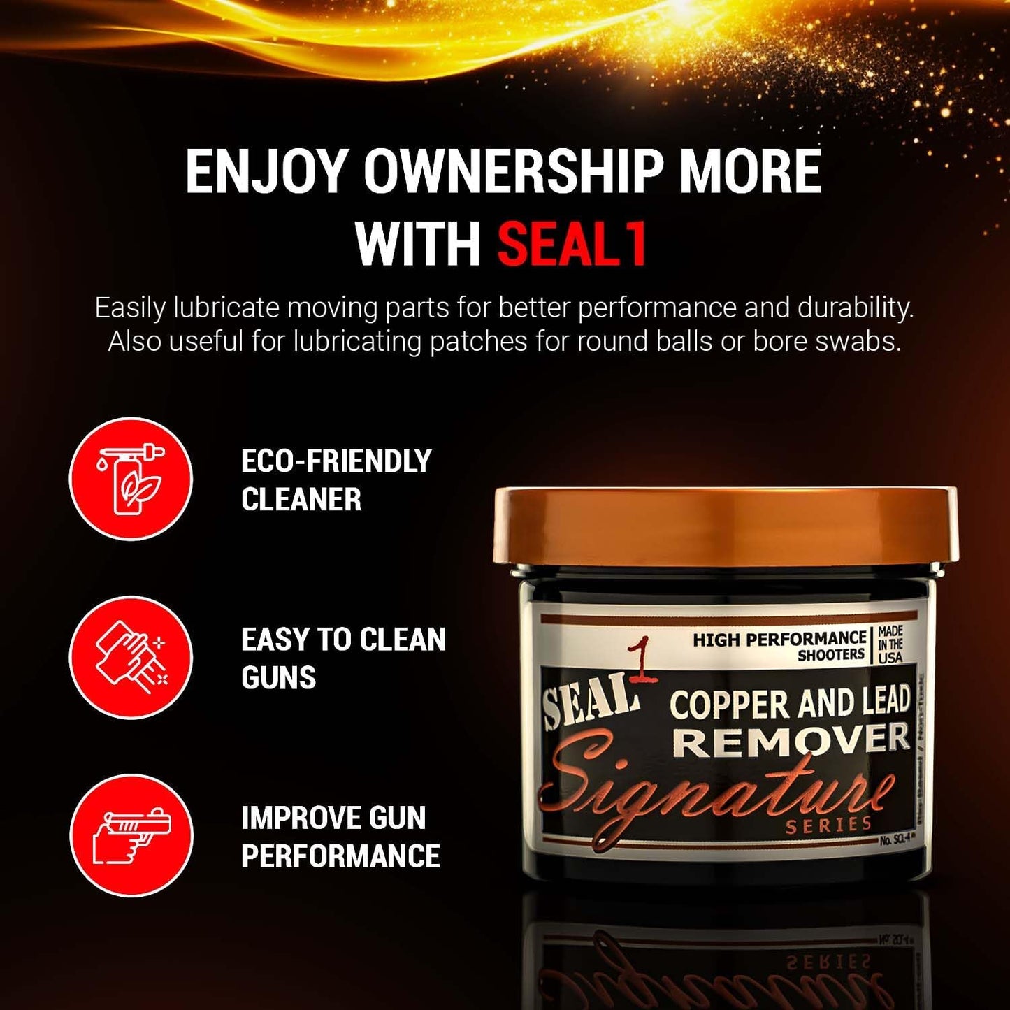 SEAL1 Copper & Lead Remover CLP Plus - 4 oz Gun Cleaning Solution for Firearms