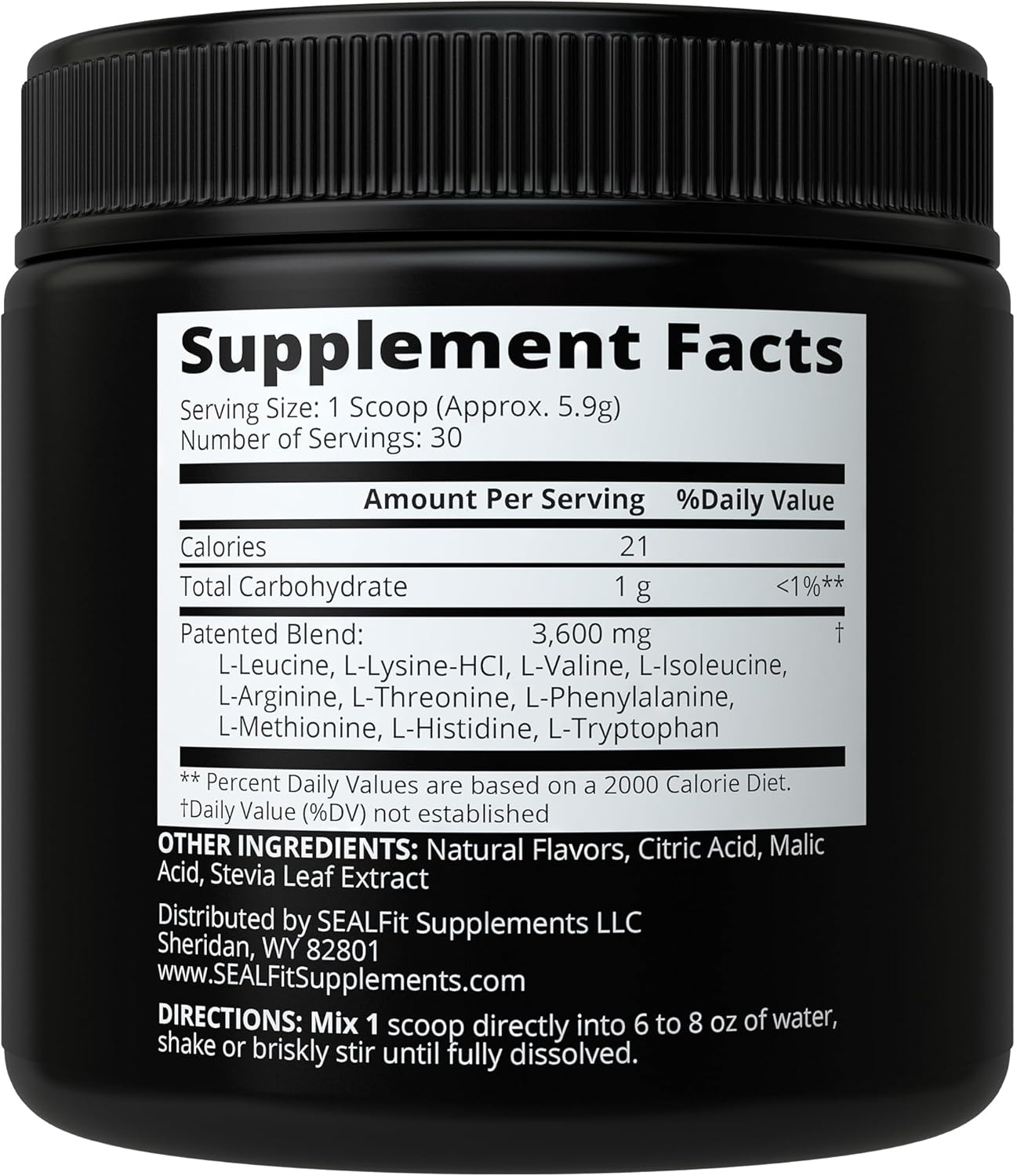 SEALFIT Essential Amino Acids Powder - Pre, During, Post Workout Supplement for Energy, Muscle Growth, Recovery - Lemon Lime Flavor - Men & Women - EAAs, BCAAs