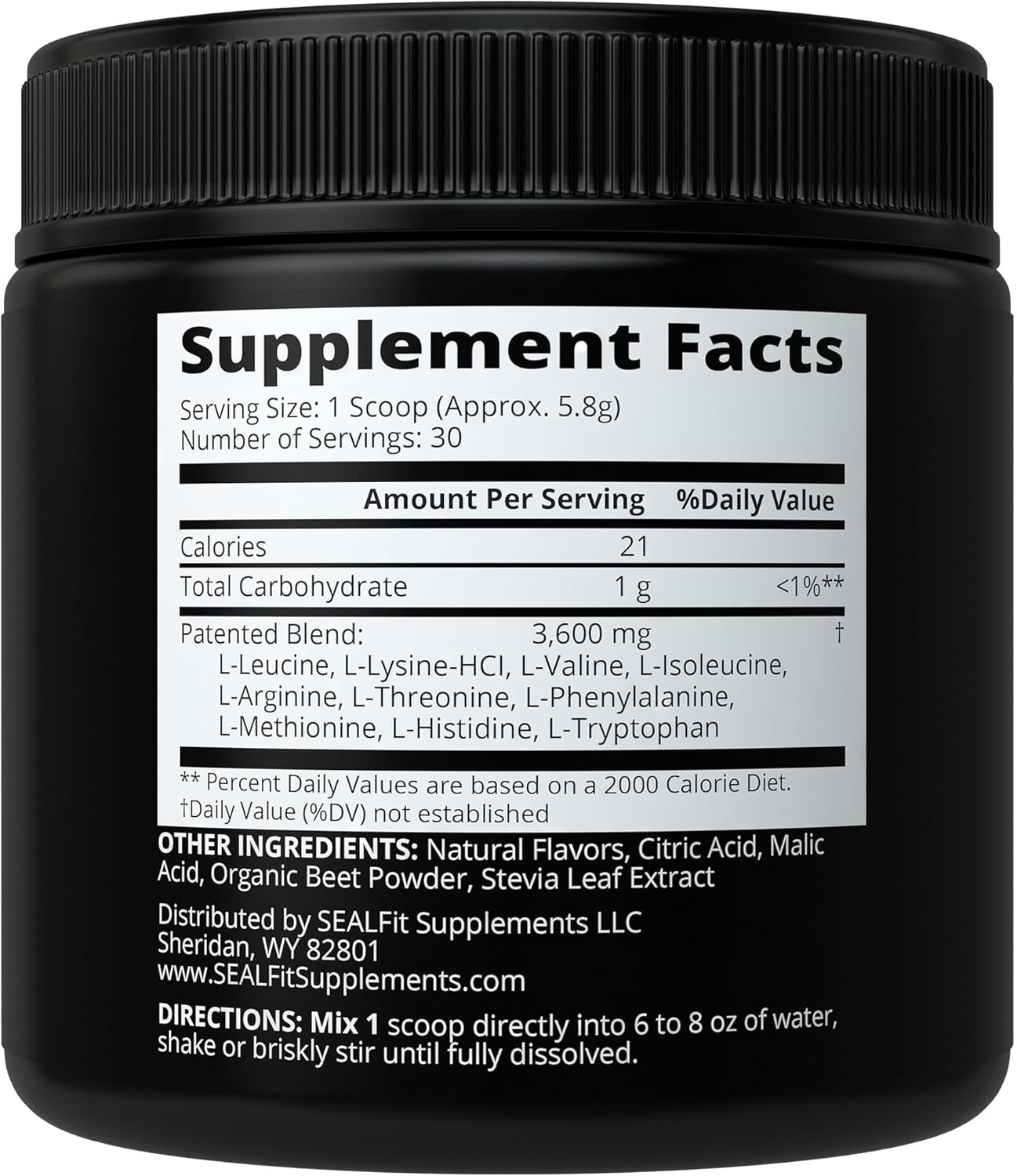 SEALFIT Essential Amino Acids Powder for Pre, During, and Post Workout - Energy, Muscle Growth, Recovery - Berry Flavor - Men & Women.