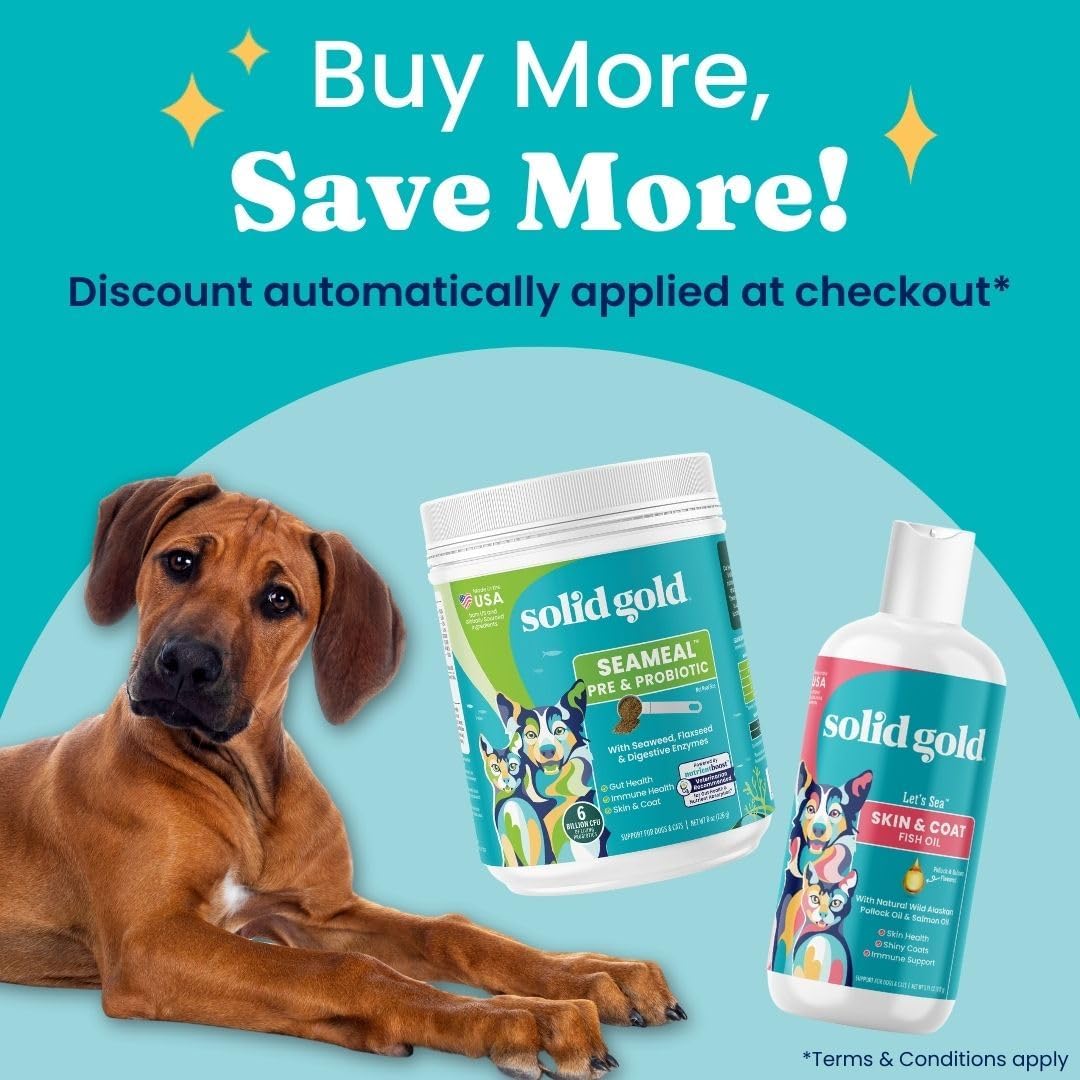 SeaMeal Cat and Dog Probiotic Supplement with Prebiotics and Enzymes for Digestive Health, Skin, Coat, and Immune Support - 8 Ounce Pack