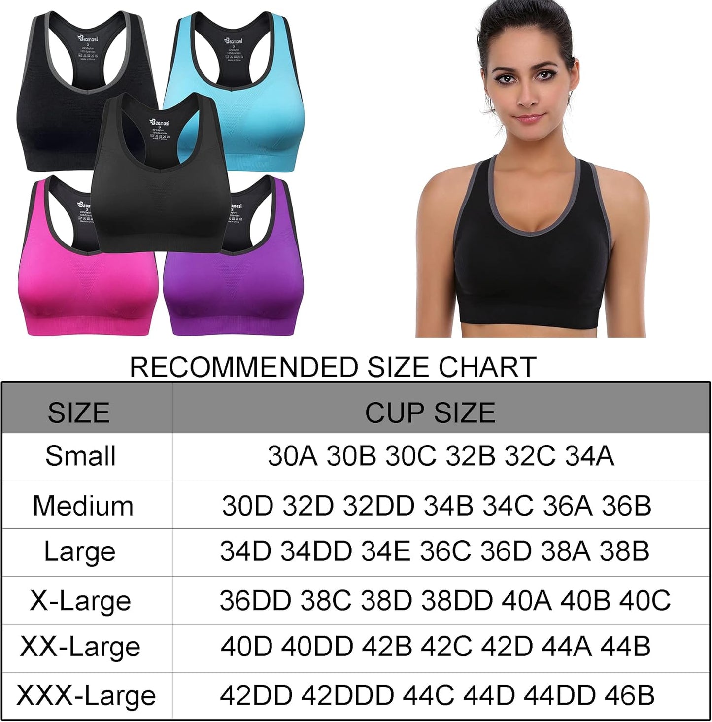 Seamless Racerback Sports Bra for Women - High Impact Support for Yoga, Gym, and Fitness Workouts