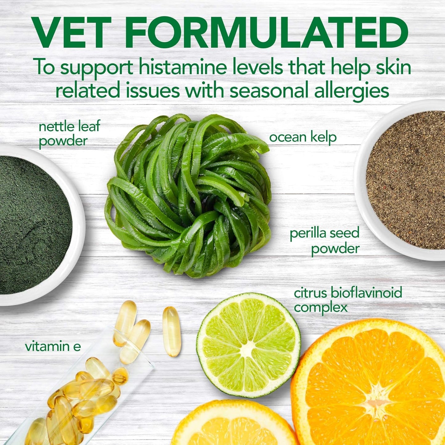 Seasonal Allergy Soft Chew Dog Supplements | Relieves Skin Irritation | Supports Histamine Levels | 90 Day Supply