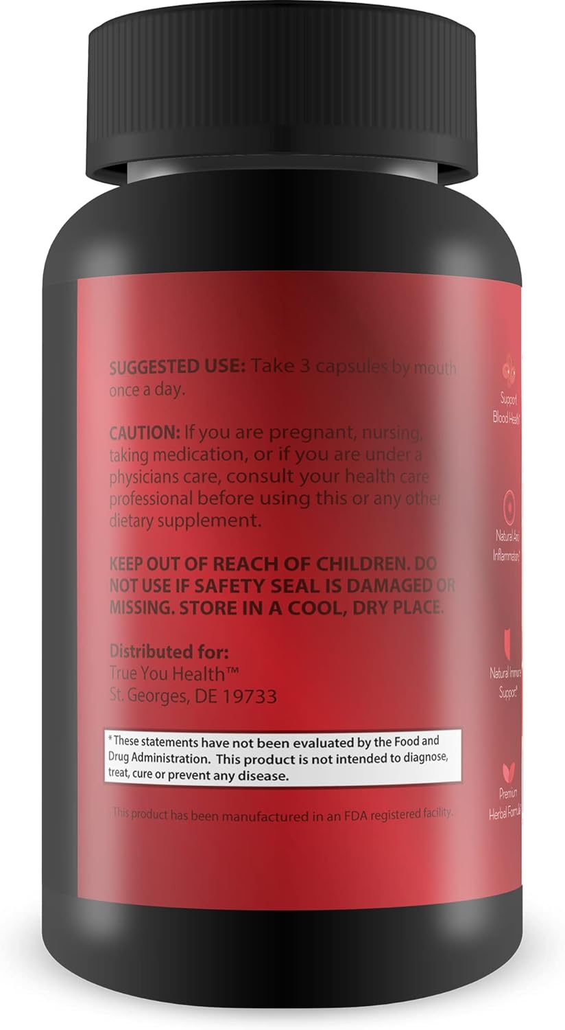 Sebi Blood Health Support Supplement for Improved Blood Flow & Reduced Oxidative Stress