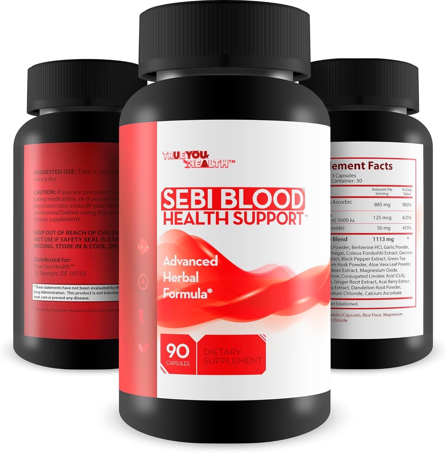 Sebi Blood Health Support Supplement for Improved Blood Flow & Reduced Oxidative Stress