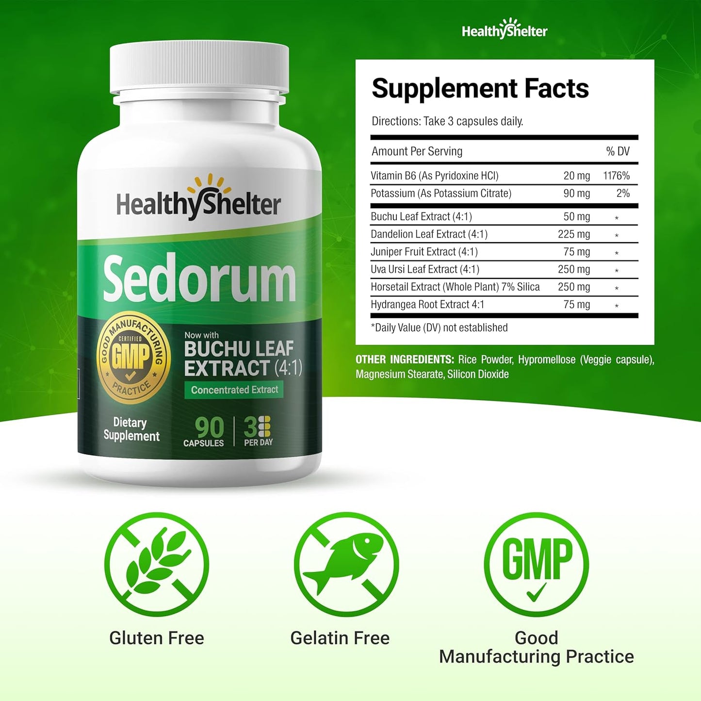 Sedorum: Natural Diuretic for Swollen Feet & Ankles, Reduce Fluid Retention & Leg Swelling with Healthy Shelter's Ultimate Solution