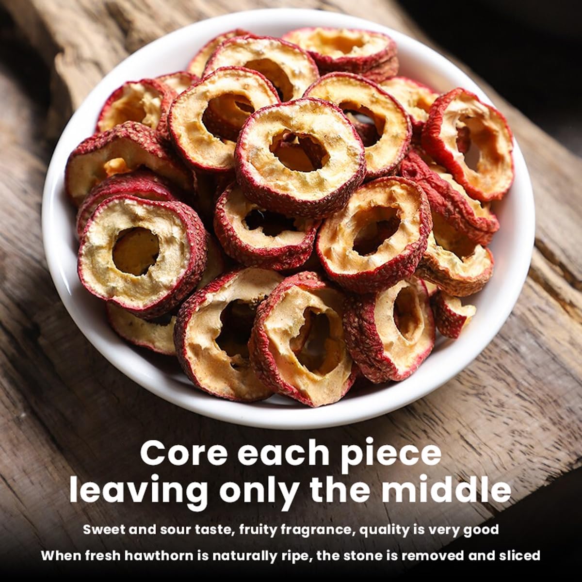 Seedless Hawthorn Slices 8.81oz - Fresh and Dry Options for Making Tea - 250g Pack