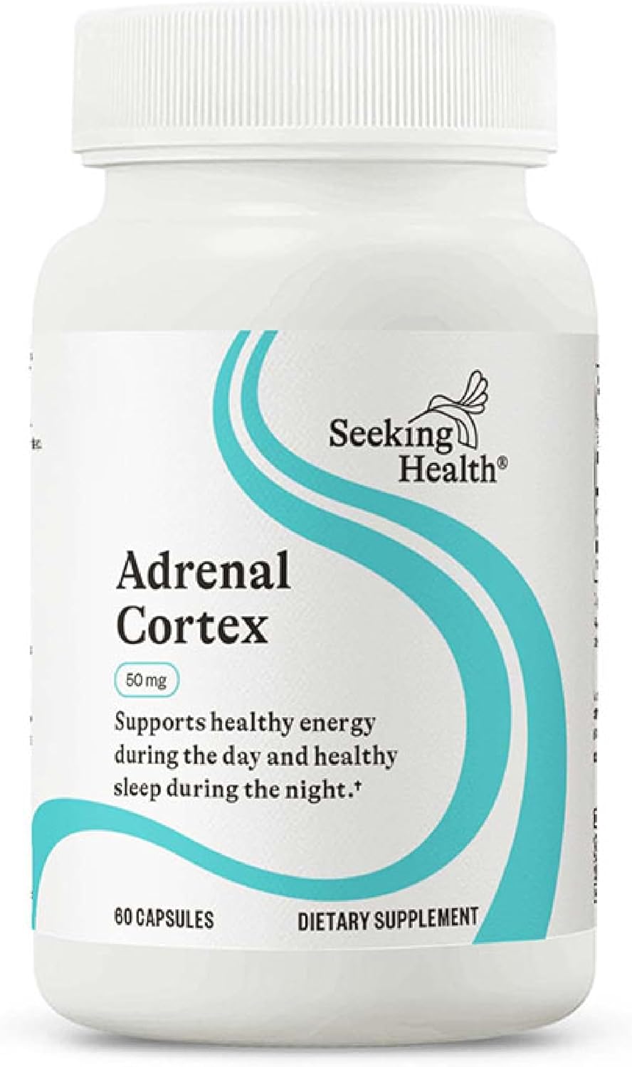 Seeking Health Adrenal Cortex Capsules - Supports Healthy Nervous System & Energy - Gluten-Free & Dairy-Free - 50 mg, 60 Count