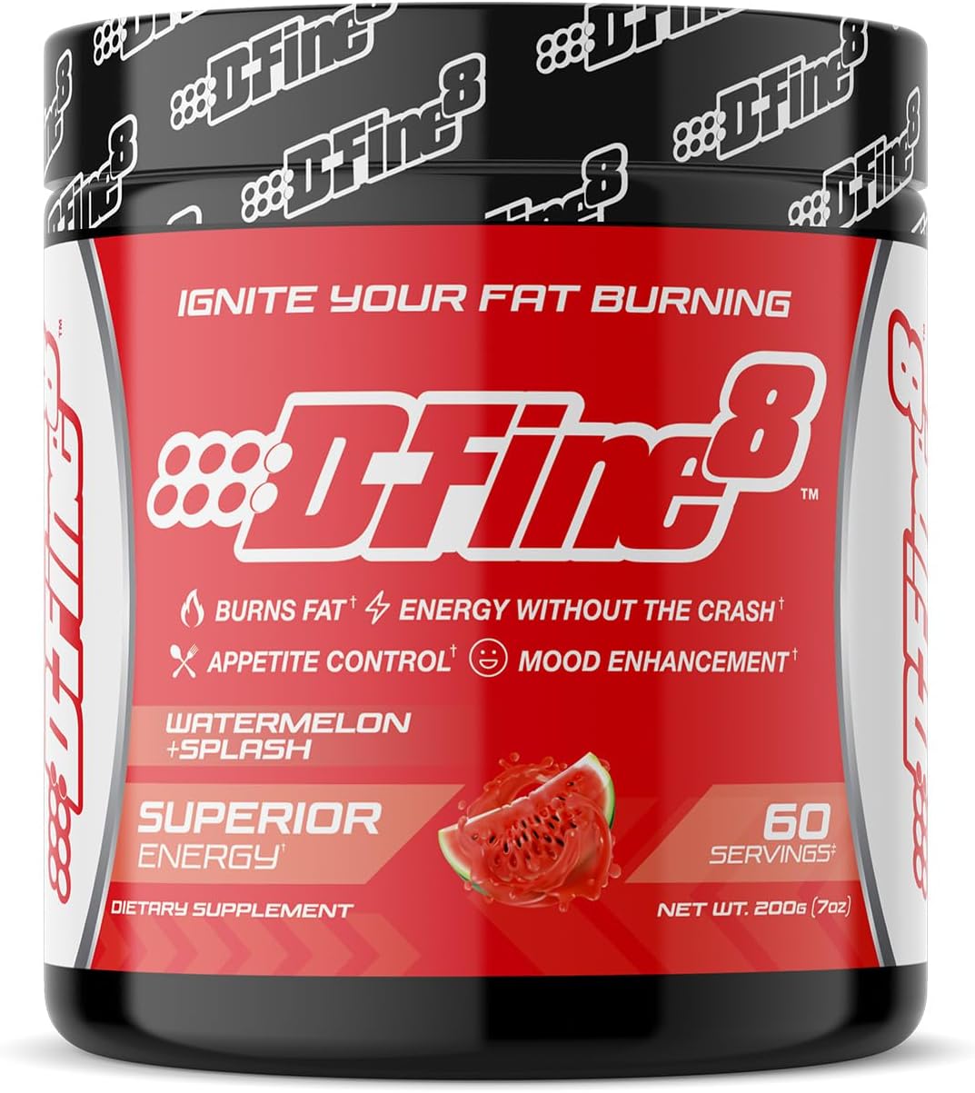 Senactiv Energy Powder with Thermogenic Pre-Workout Boost - Sugar Free, Watermelon Splash Flavor, 300mg Caffeine, N-Acetyl-L-Tyrosine, Endurance & Focus Support