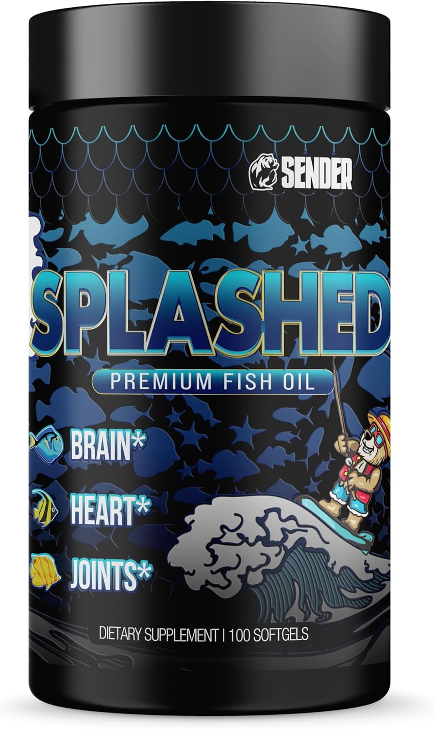 Sender Brand Full Potency Fish Oil Supplement with EPA and DHA for Enhanced Brain Support and Uplift