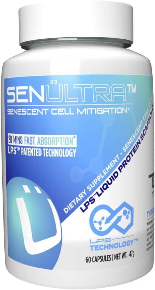 Senescent Cell Clearing Longevity Formula with Fisetin, Curcumin, Quercetin & Beta-Glucan. Supports Cellular & Cognitive Health.