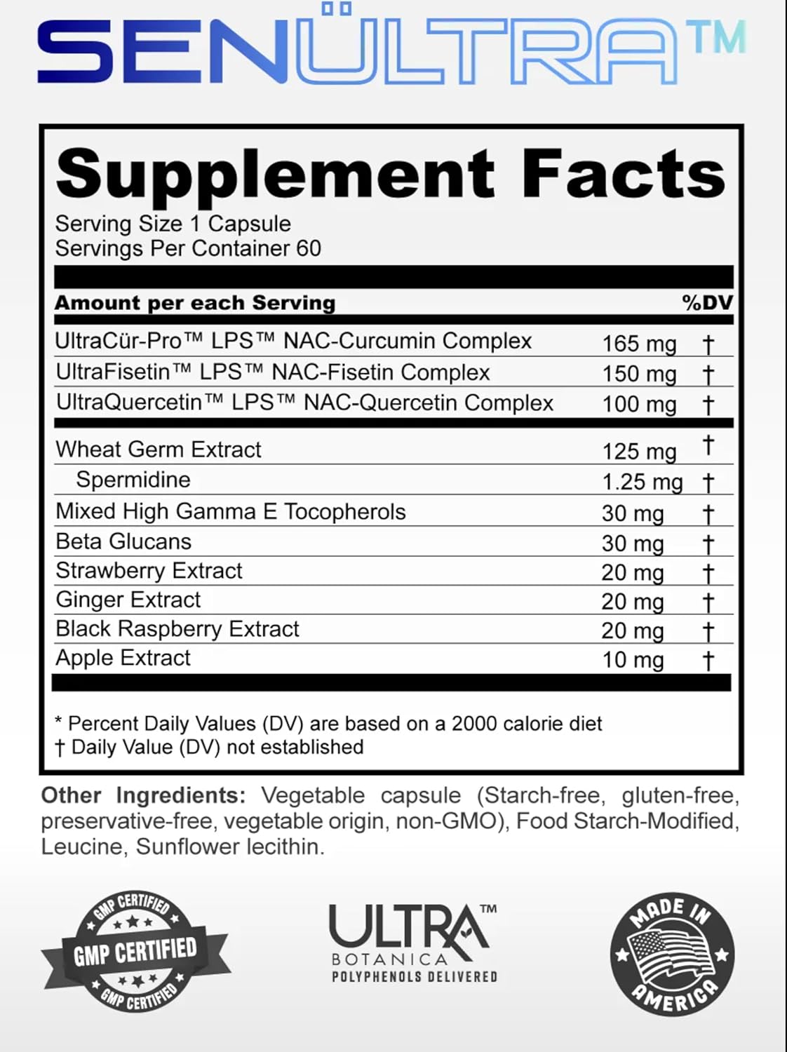Senescent Cell Clearing Longevity Formula with Fisetin, Curcumin, Quercetin & Beta-Glucan. Supports Cellular & Cognitive Health.
