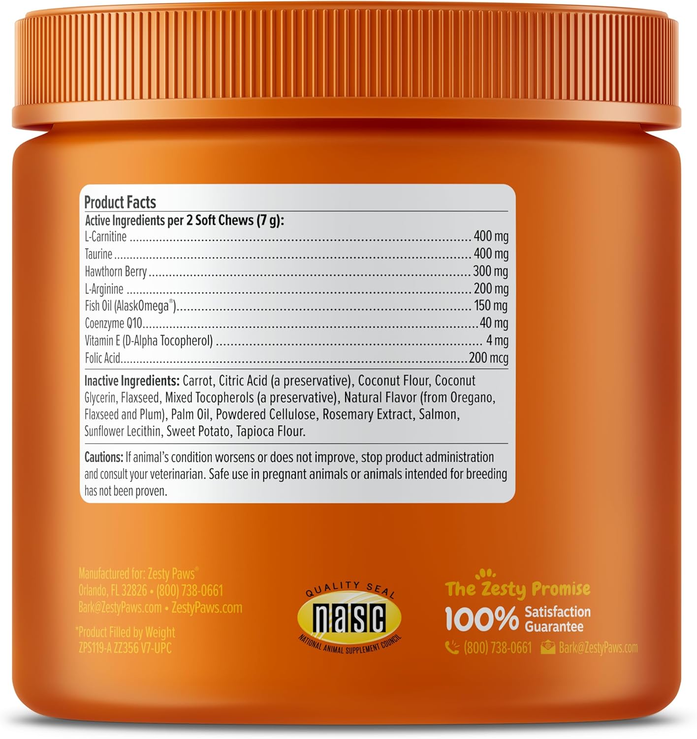 Senior Dog Heart Health Supplement with Taurine, CoQ10, L Carnitine, Sea Buckthorn, and AlaskOmega Fish Oil Omega 3 - 90 Count