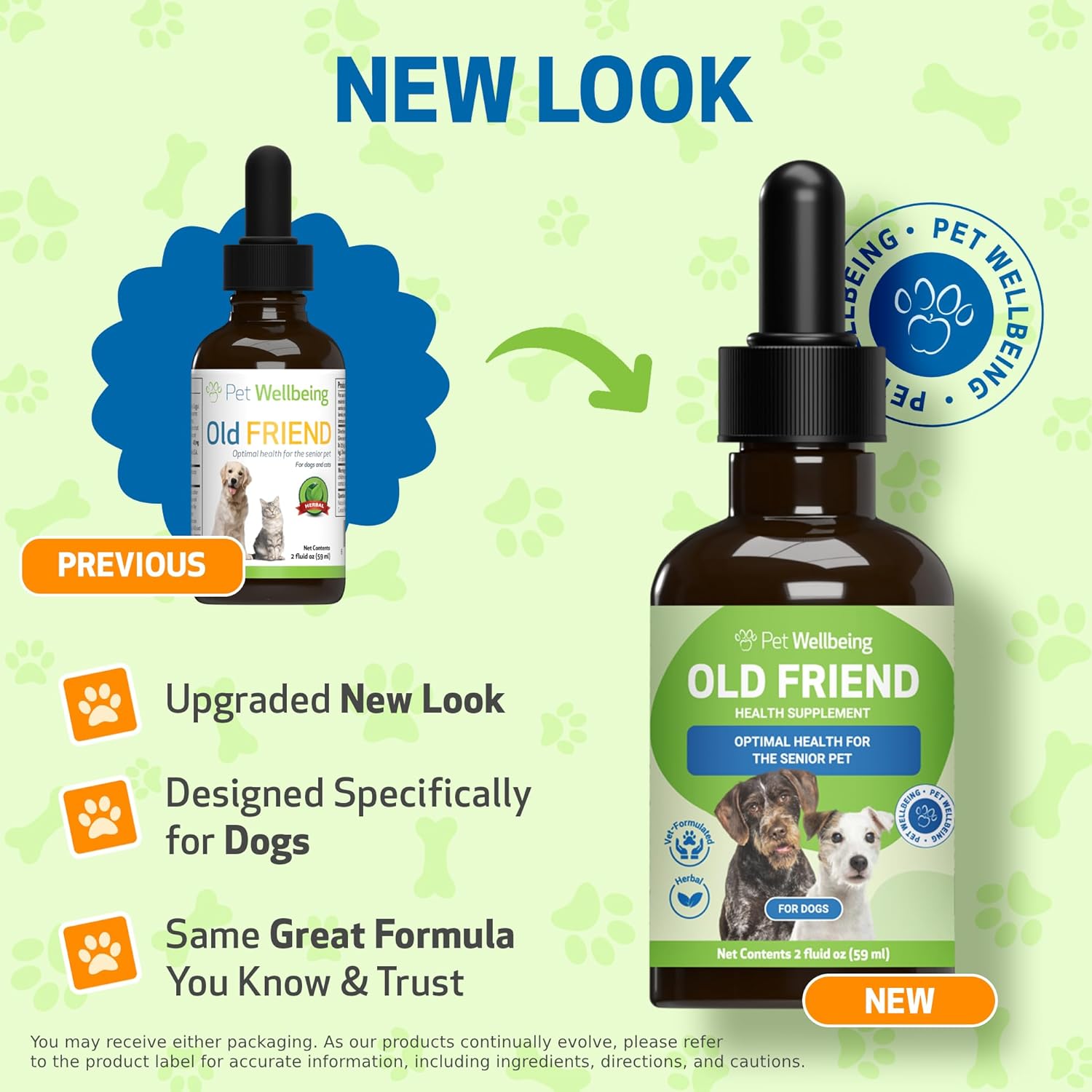 Senior Dog Herbal Supplement for Immune System & Joint Health - Alfalfa & Reishi, 2 oz