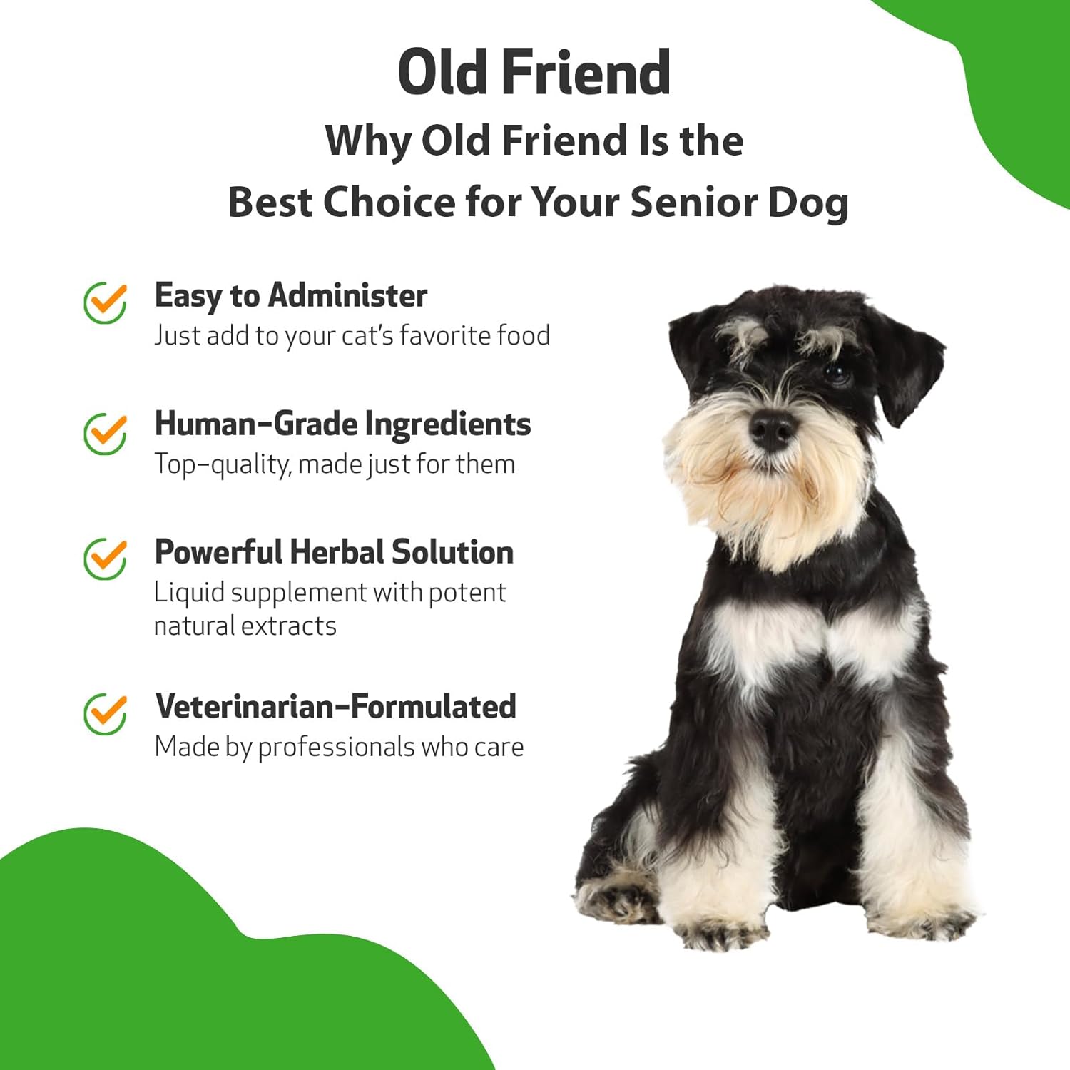 Senior Dog Herbal Supplement for Immune System & Joint Health - Alfalfa & Reishi, 2 oz
