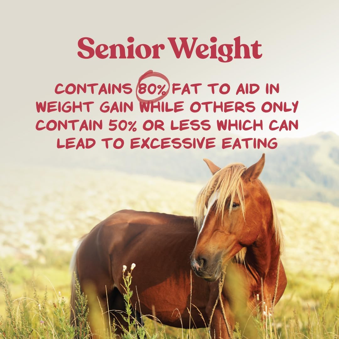 Senior Horse Weight Gain Supplement with Omega 3 Fatty Acids from Flaxseed - 8 Pounds