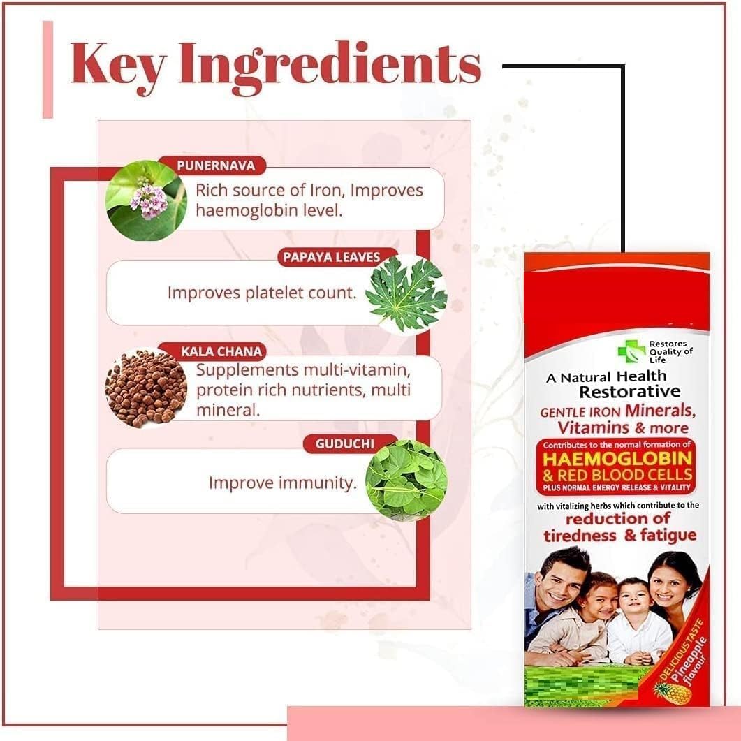 SEPE Amyron Multivitamin Syrup for Men & Women - 34 Ingredients, 200 ML (Pack of 3) - Boost Energy & Hemoglobin Levels