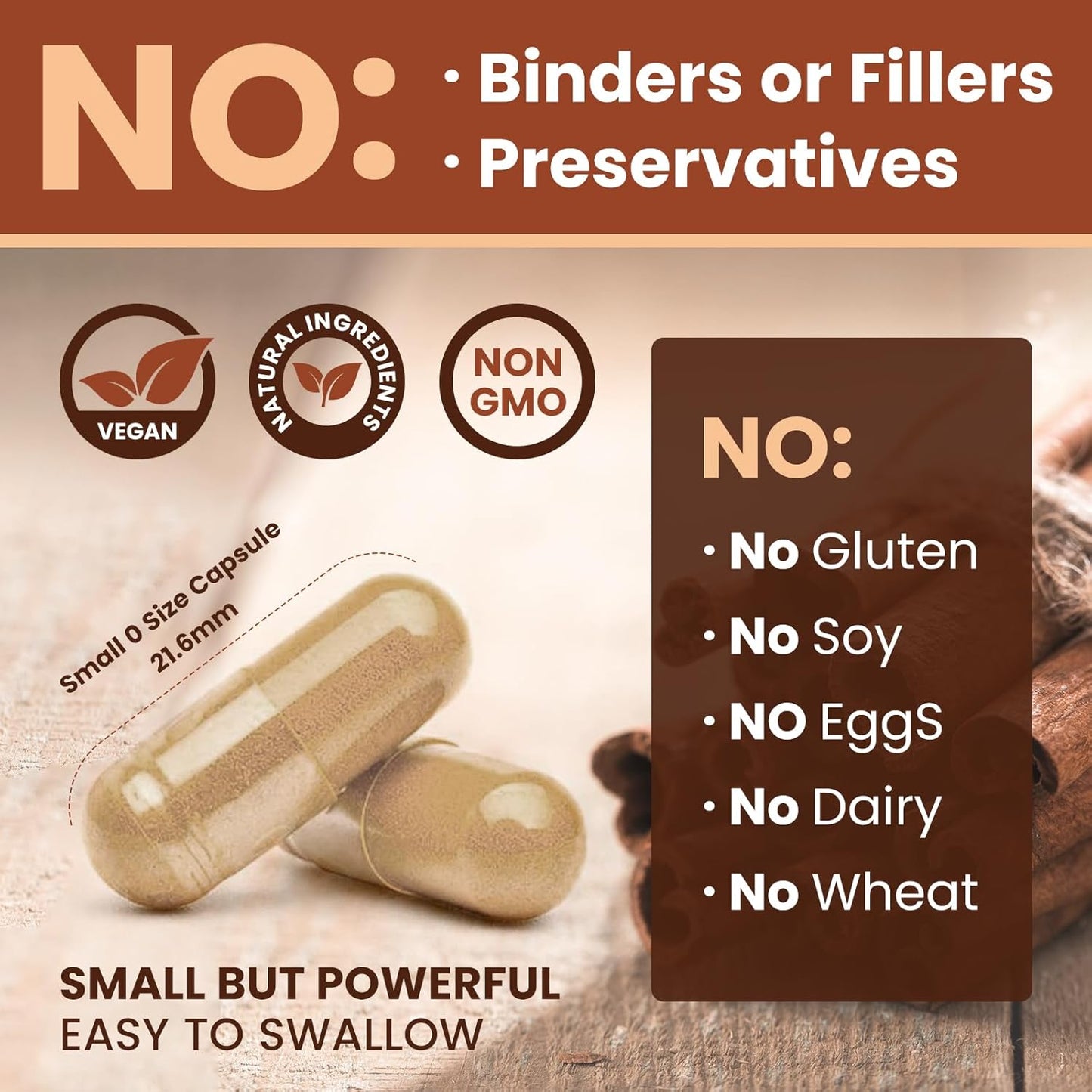 SEPT YAN Ceylon Cinnamon Capsules 1200mg with Chromium, Berberine, Turmeric - 120 Vegan Capsules for Energy, Metabolism, Heart & Immune Support