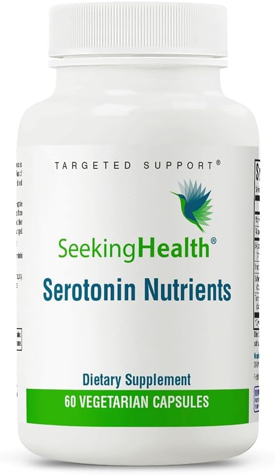 Serotonin Nutrients Supplement for Healthy Sleep - Vegan 5-HTP with Vitamin B6 and Saffron Extract (60 Capsules)