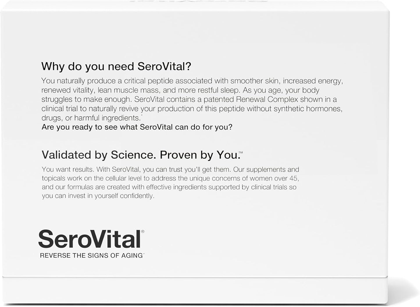 Serovital Renewal Complex for Women - Female Peptide Support Supplement - 120 Capsules