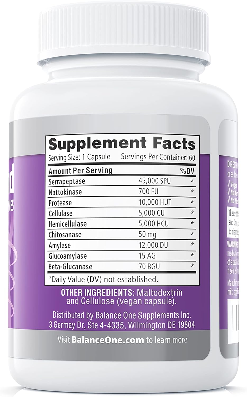 SerraDefend Biofilm Disruptor Capsules with Enzymes for Men & Women - 60 Capsules, 2 Month Supply