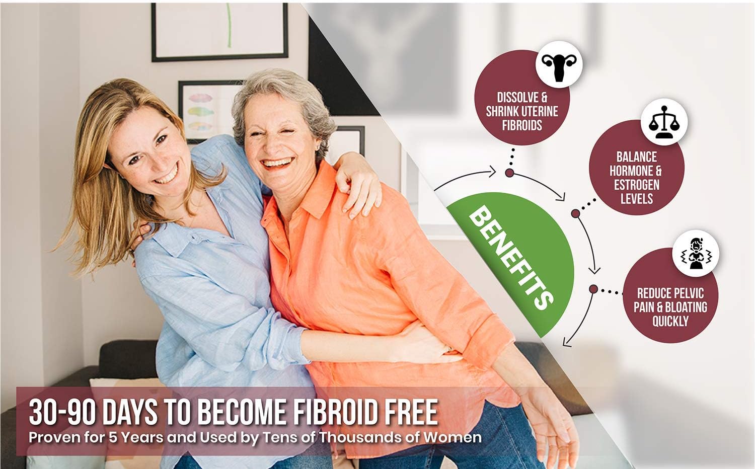 Serrasolv 360 Fibroid Dissolver Bundle: Extra Strength Formula for Fast Fibroid Relief (90 Capsules) - Supports Hormonal Balance and Eases Bloating