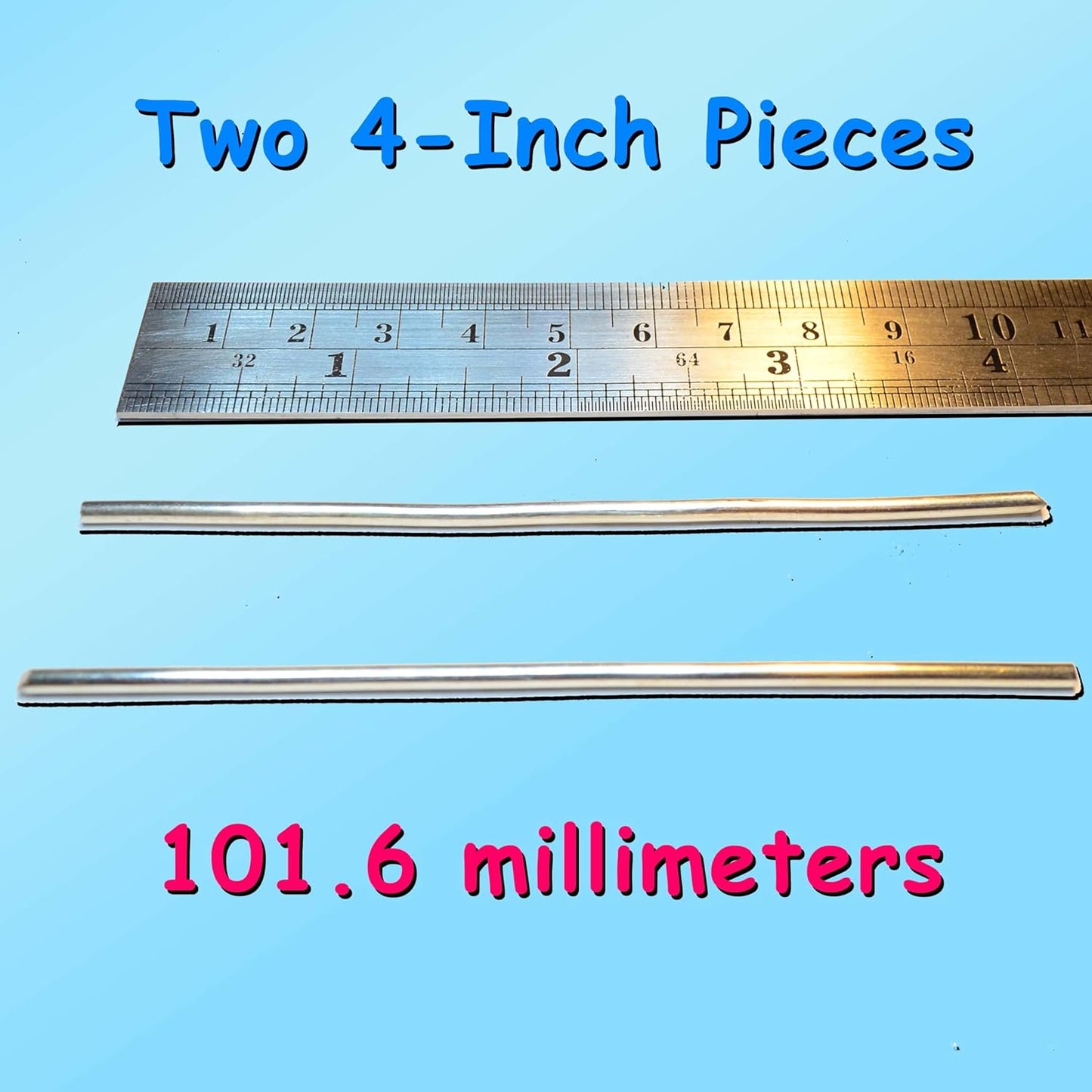 Set of (2) 4" 12-Gauge Electrode Rods for Colloidal Silver Generator - 99.99% Pure Wire with Certificate of Compliance