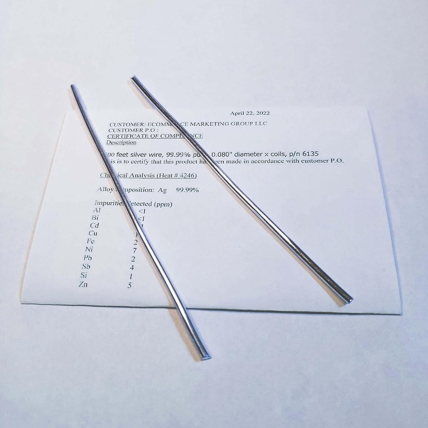 Set of (2) 99.99% Pure 12-Gauge Colloidal Silver Generator Rods + Mini/Travel Kit