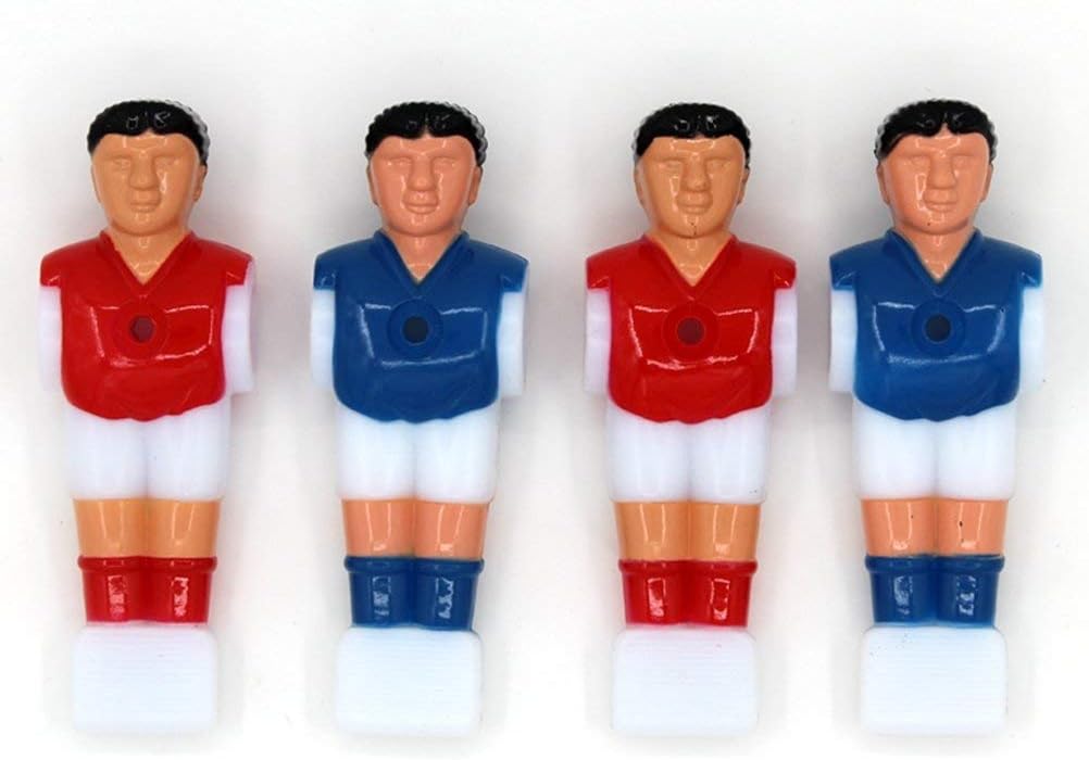Set of 4 Phinacan Foosball Men Replacement Players for Soccer Table - Red and Blue Foosball Parts