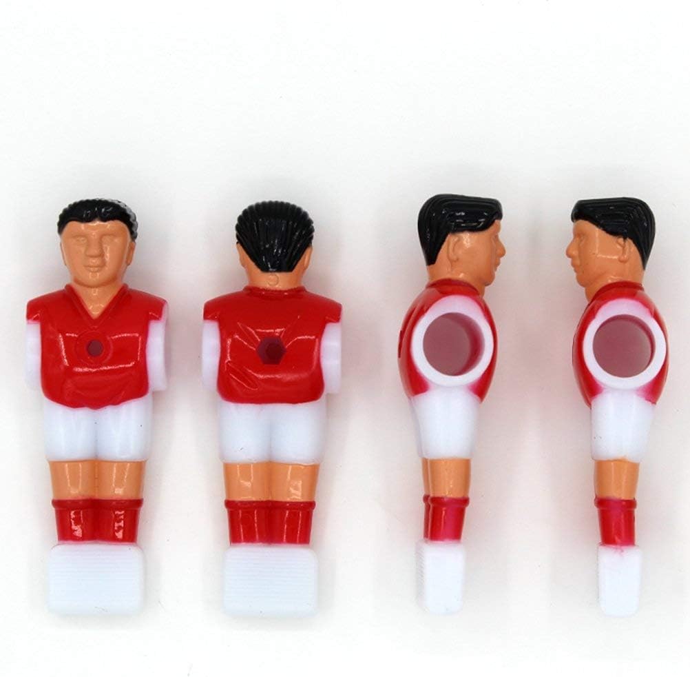 Set of 4 Phinacan Foosball Men Replacement Players for Soccer Table - Red and Blue Foosball Parts