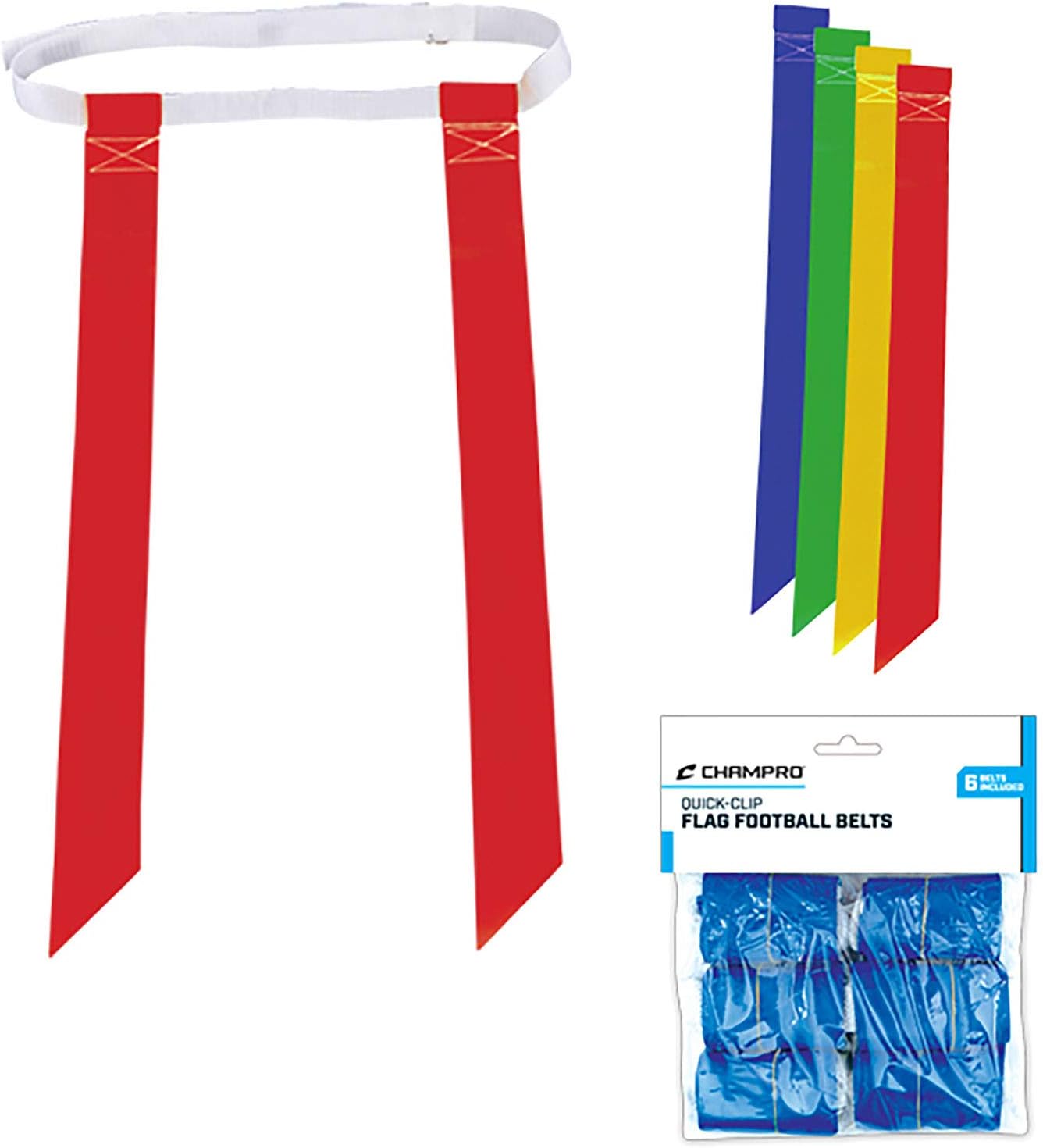 Set of 6 Champro A105 Flag Belts for Flag Football Games