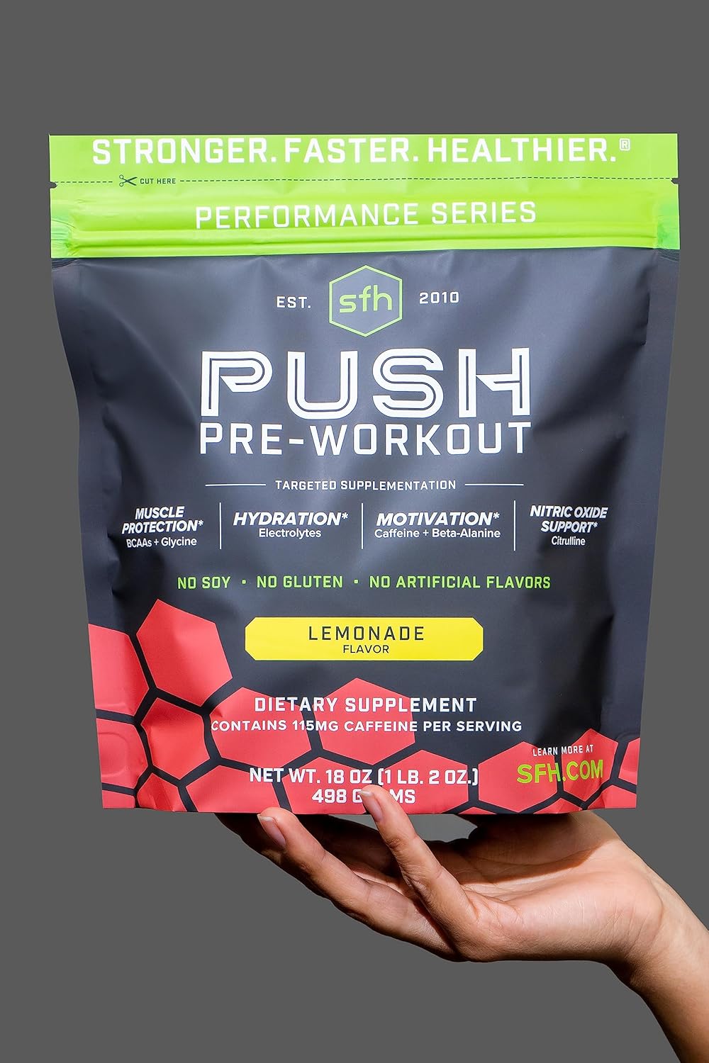 SFH Lemonade BCAA Pre-Workout Powder with Electrolytes for Muscle Repair - Non-Dairy, No Artificial Ingredients - 1 Bag