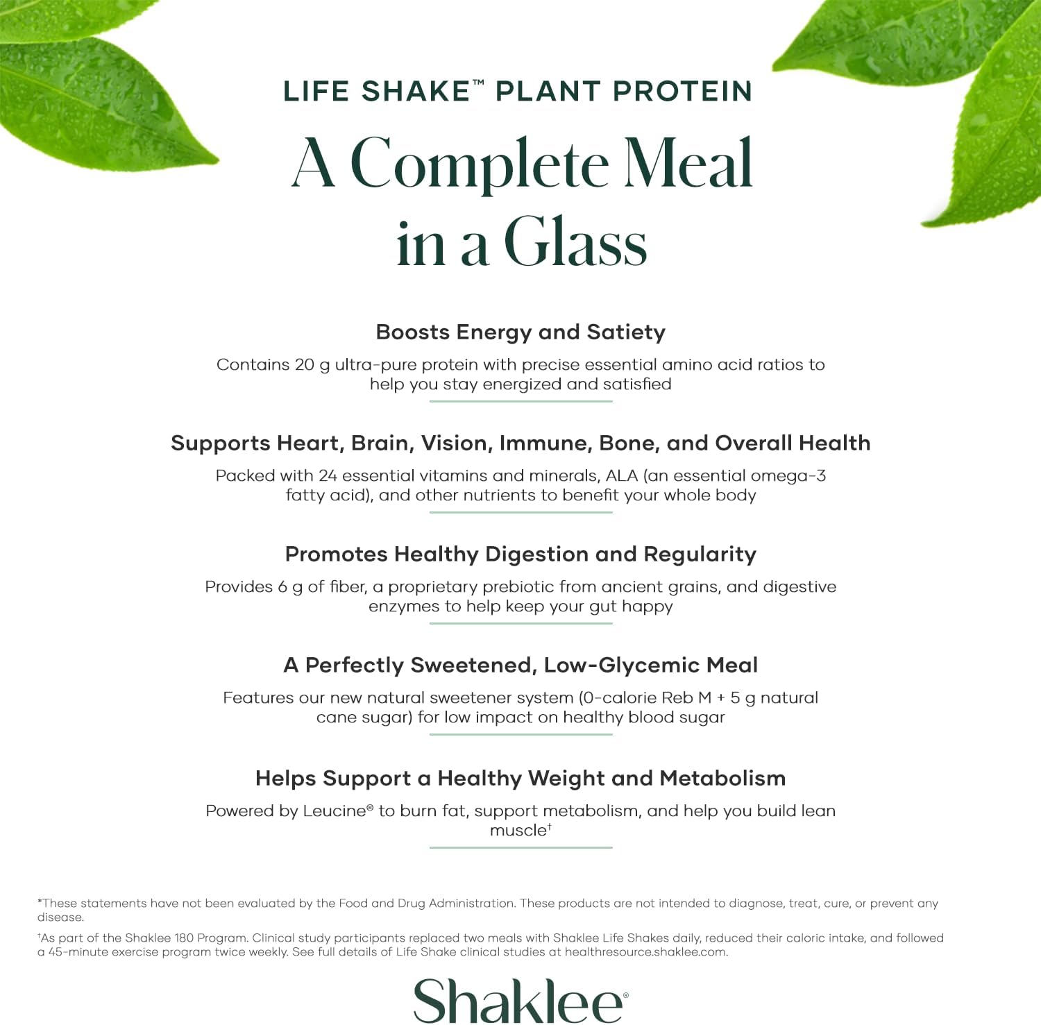 Shaklee Life Shake Plant Protein French Vanilla - Complete Meal Replacement with 20g Protein, 6g Fiber, 24 Vitamins & Minerals - Non-GMO - 14 Servings - Supports Satiety & Healthy Weight