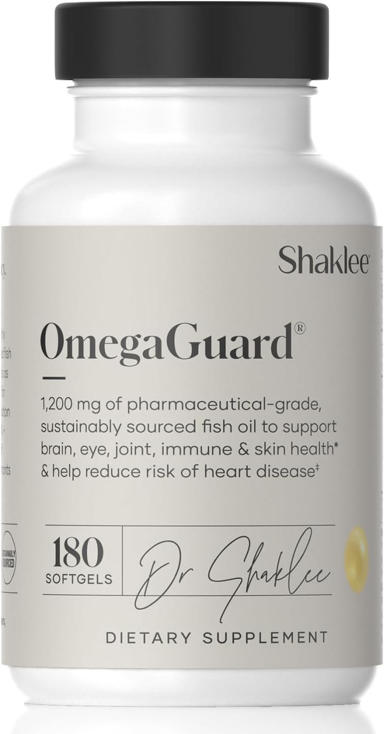 Shaklee OmegaGuard - 180 Softgel Capsules for Heart Health and Immune Support